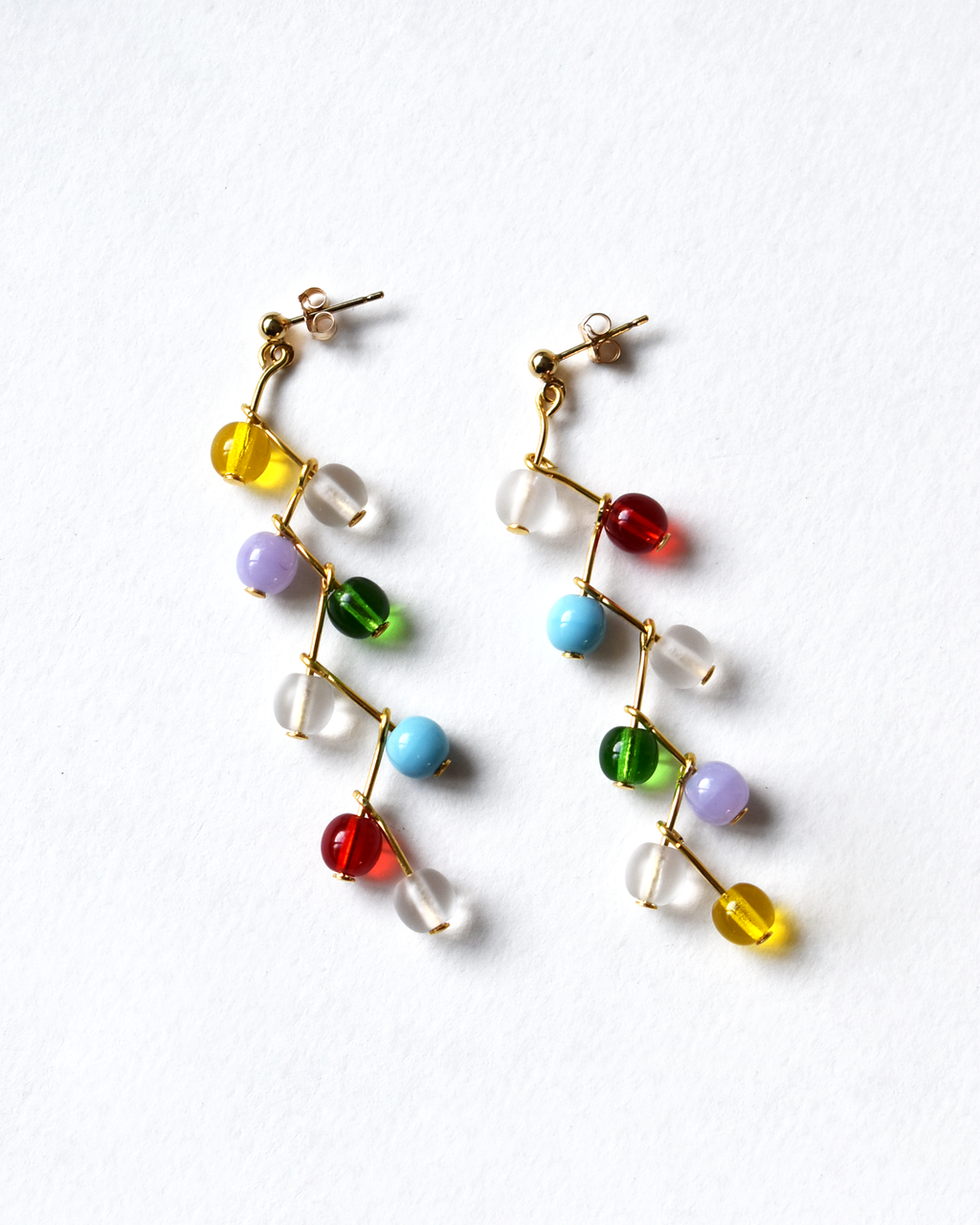 Multicoloured 'Zigzag' Earrings