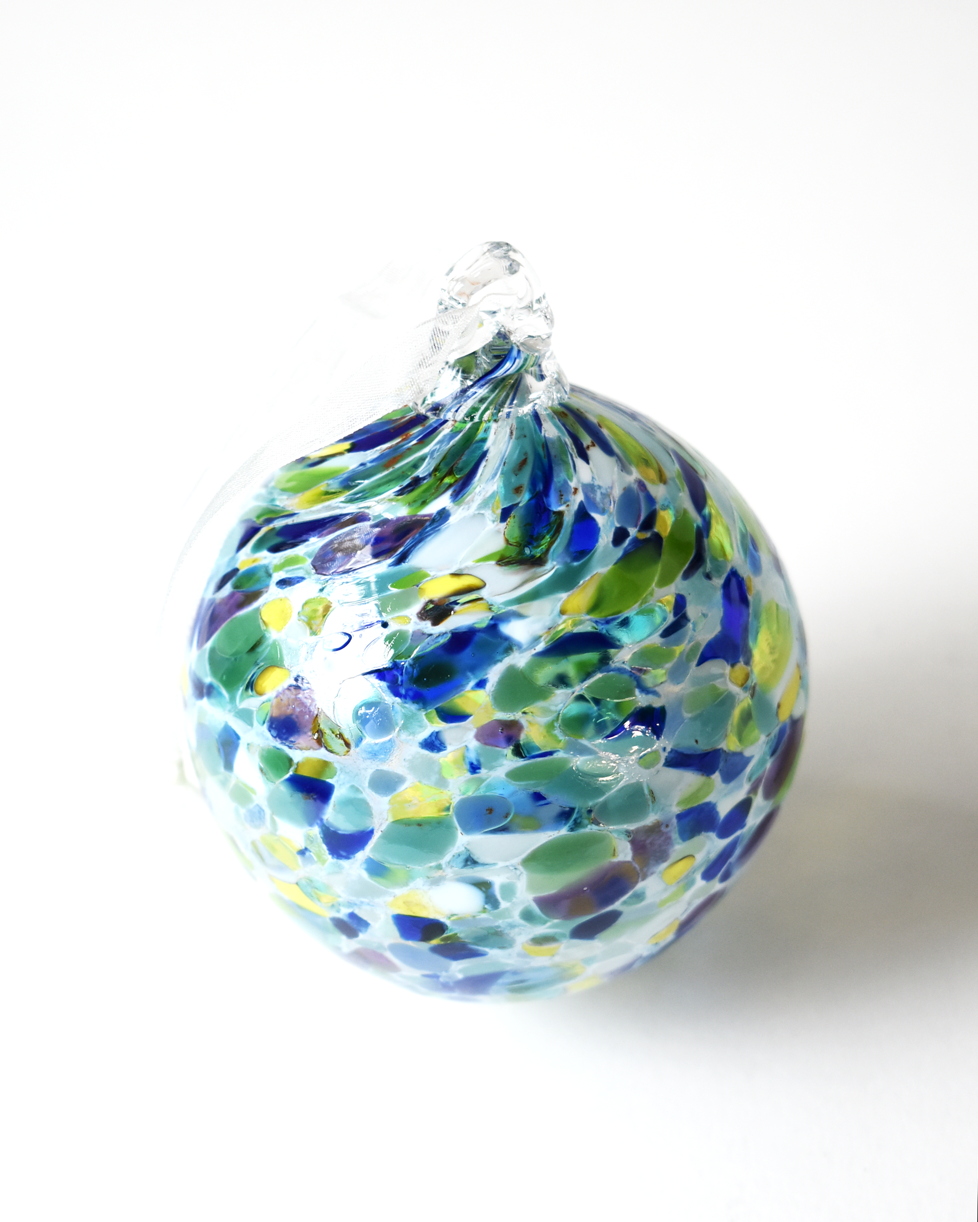 "Coastal Confetti" Mouthblown Glass Bauble