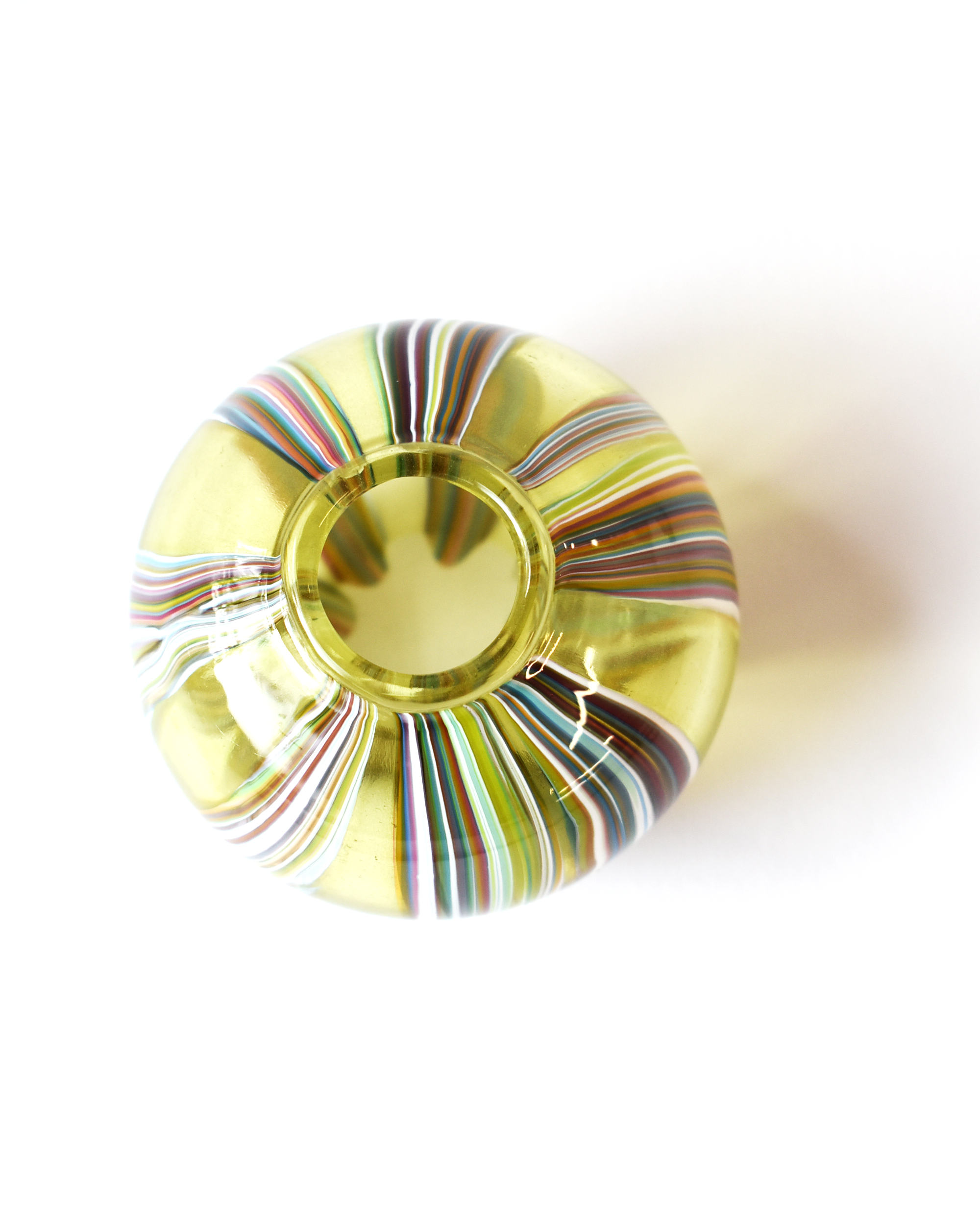 'Coastal Stripe' Glass Sphere Form