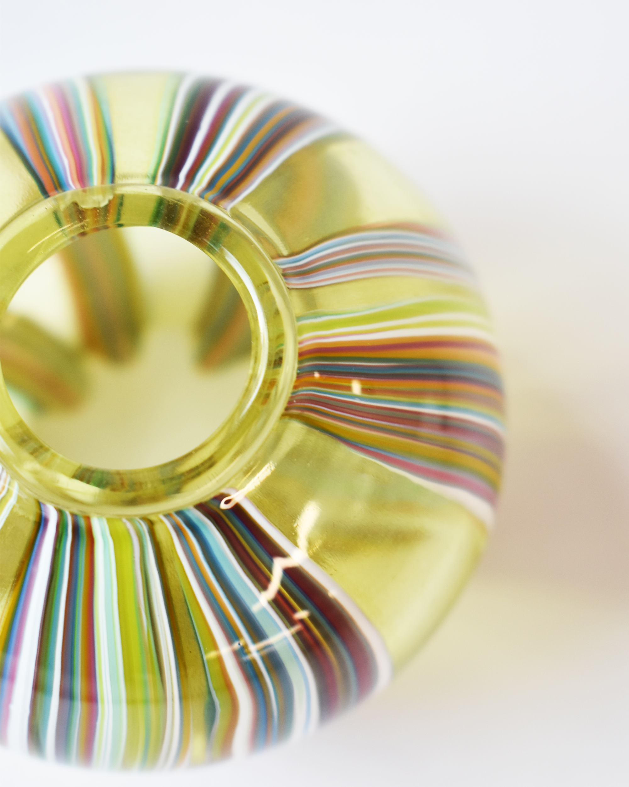 'Coastal Stripe' Glass Sphere Form