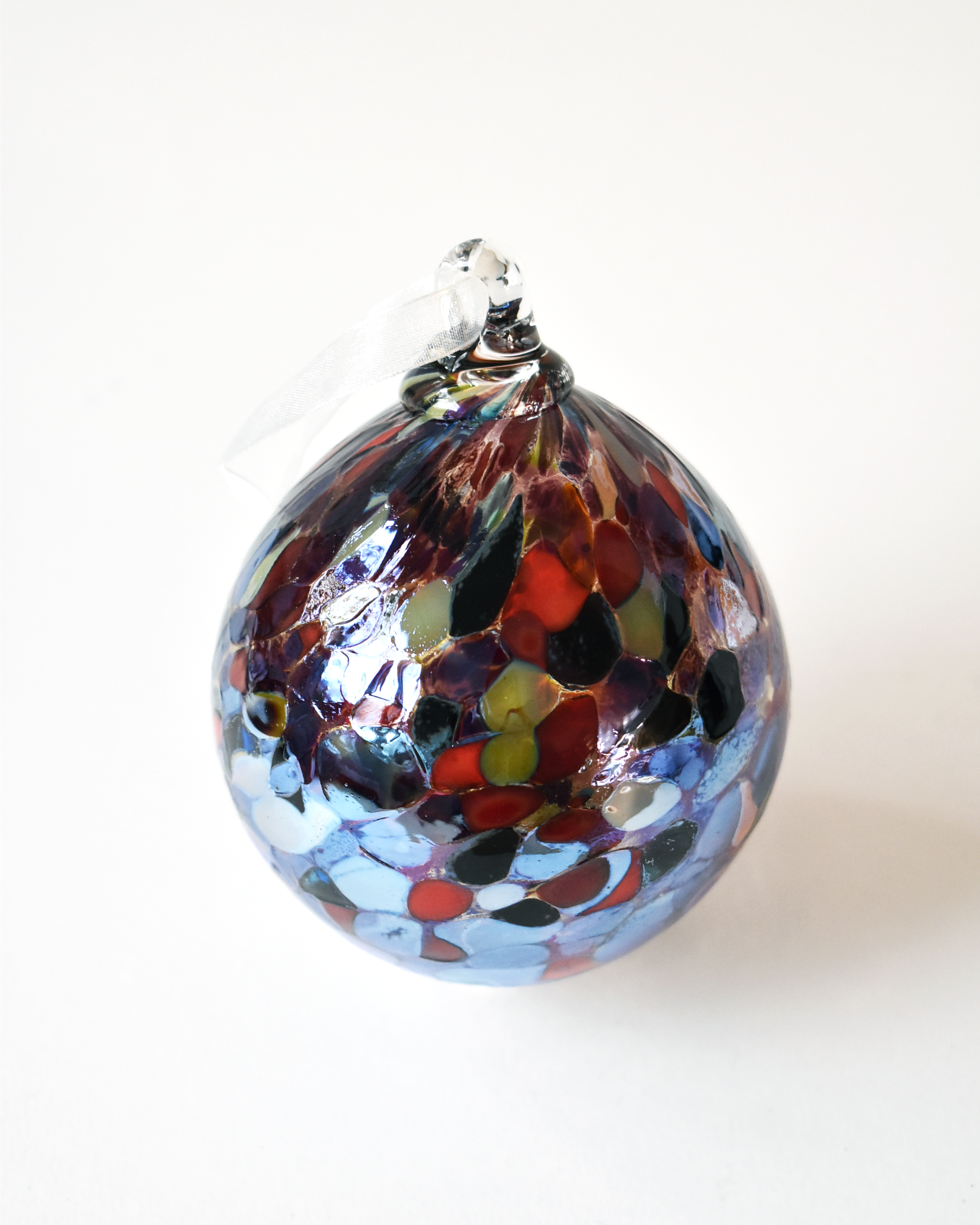 Metallic "Autumn Confetti" Mouthblown Glass Bauble