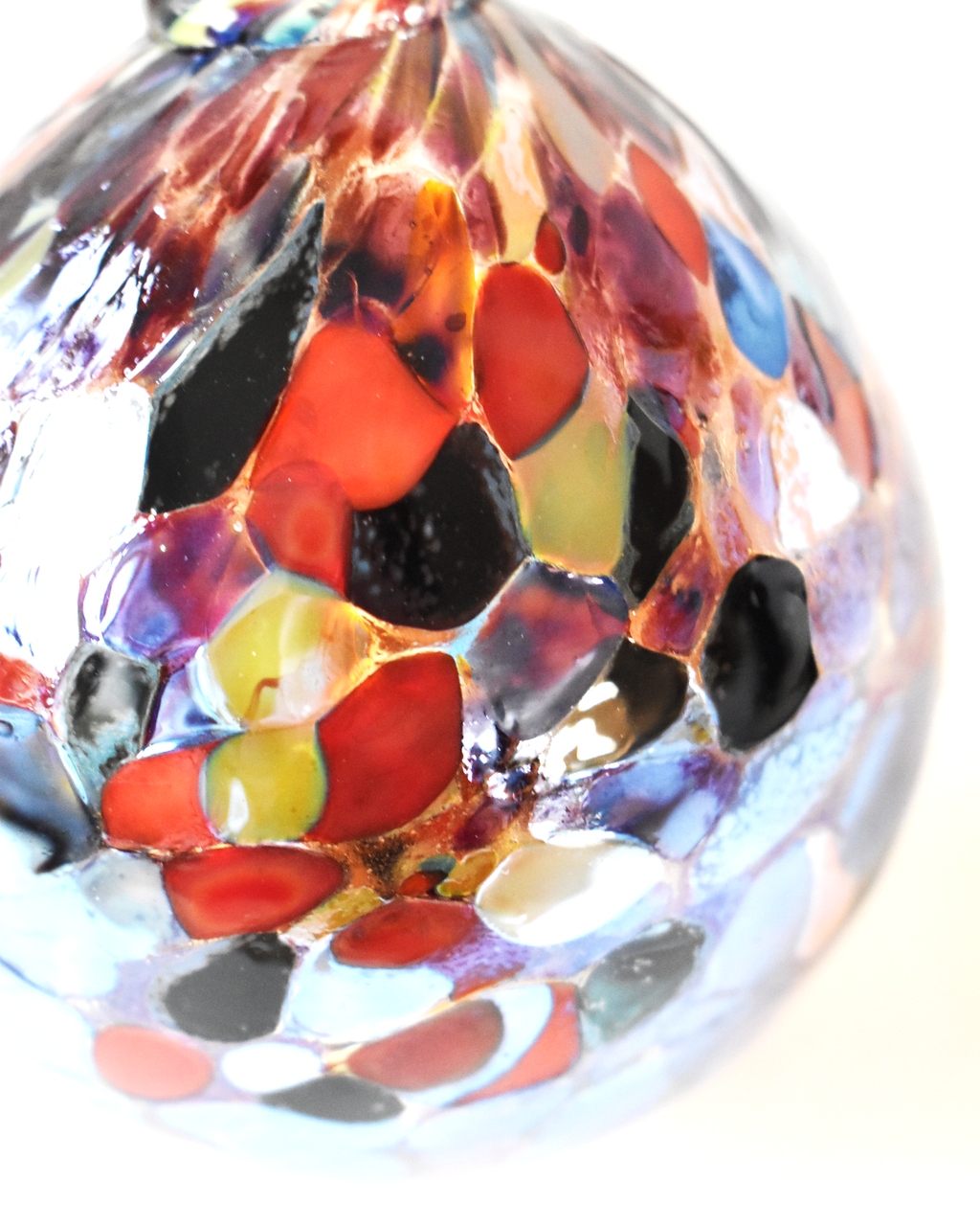Metallic "Autumn Confetti" Mouthblown Glass Bauble