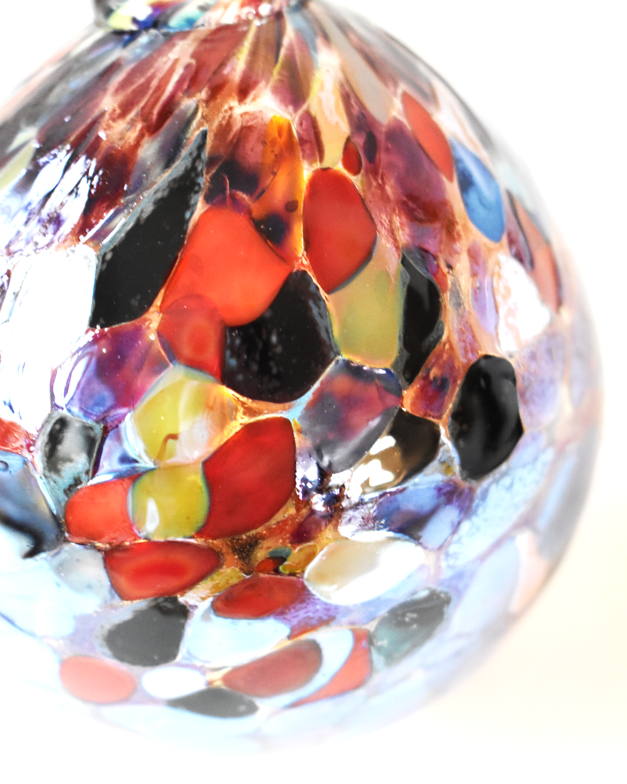 Metallic "Autumn Confetti" Mouthblown Glass Bauble