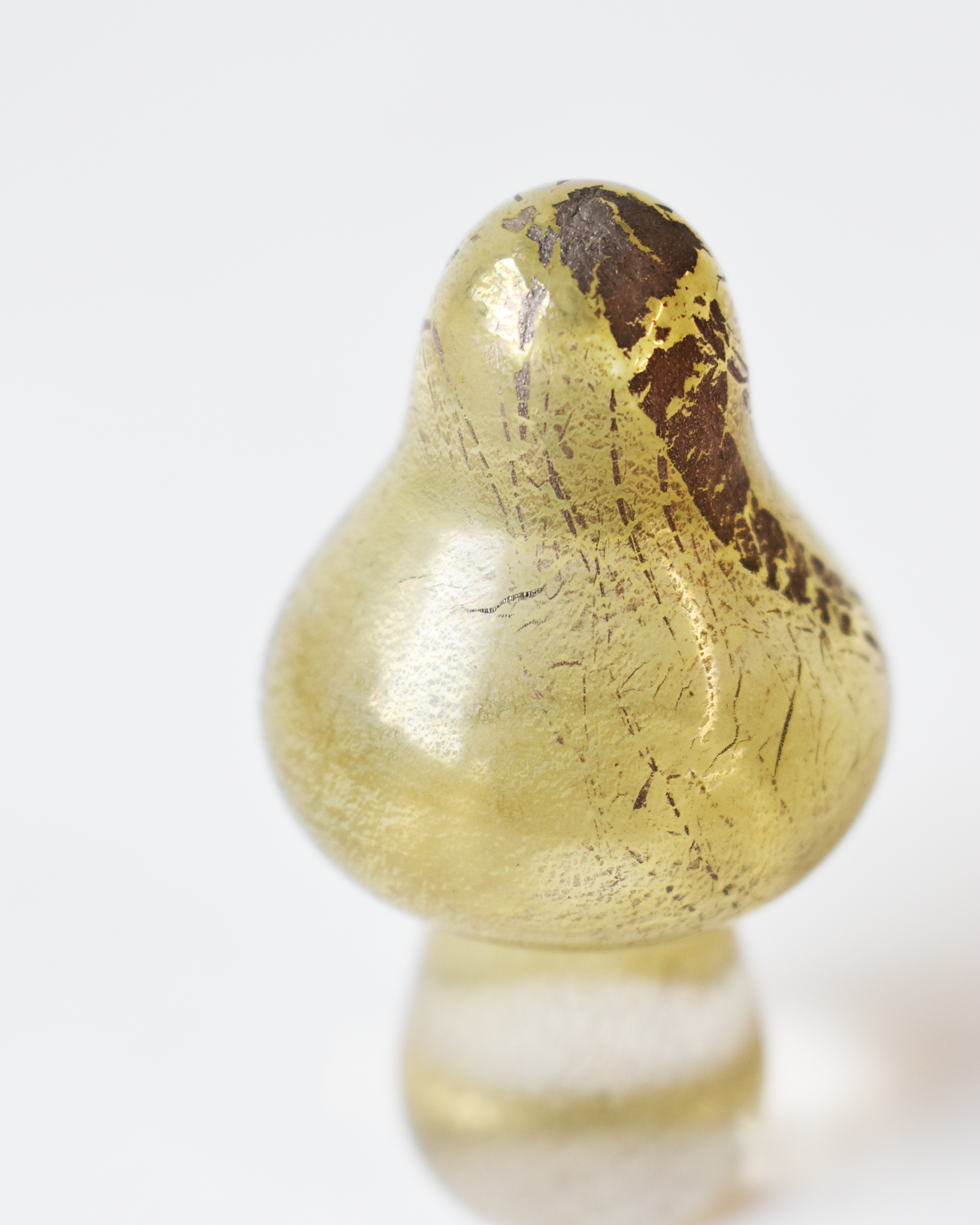 Gold Leaf Blown Glass Mushroom