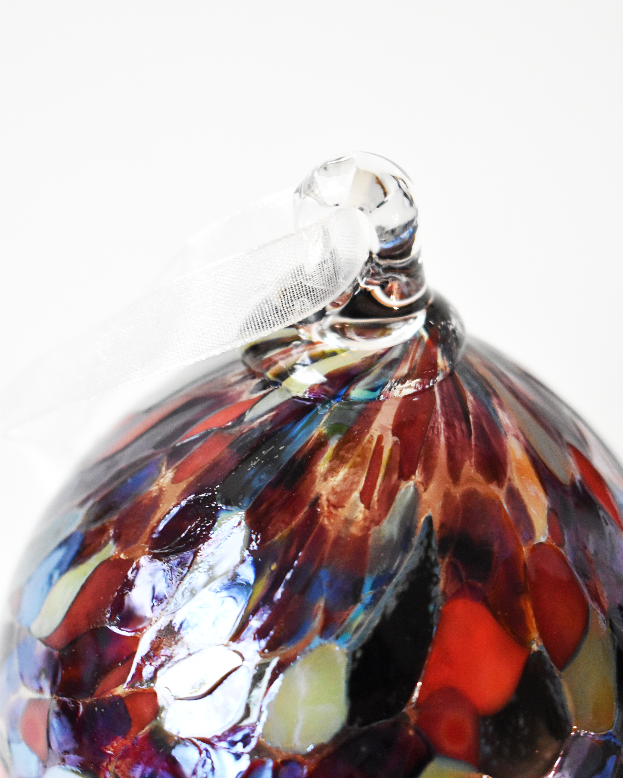 Metallic "Autumn Confetti" Mouthblown Glass Bauble