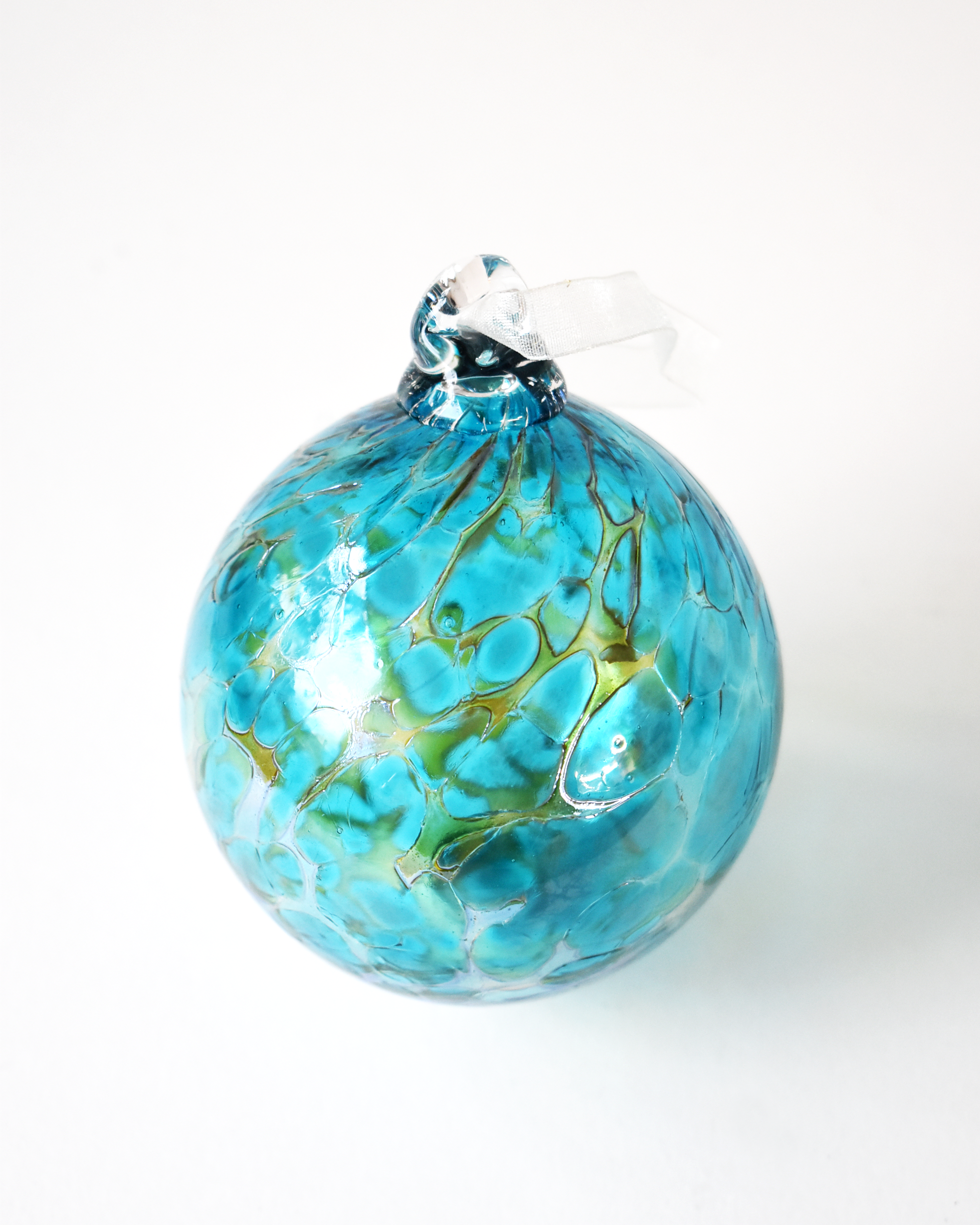 "Aqua Lagoon" Confetti Mouthblown Bauble