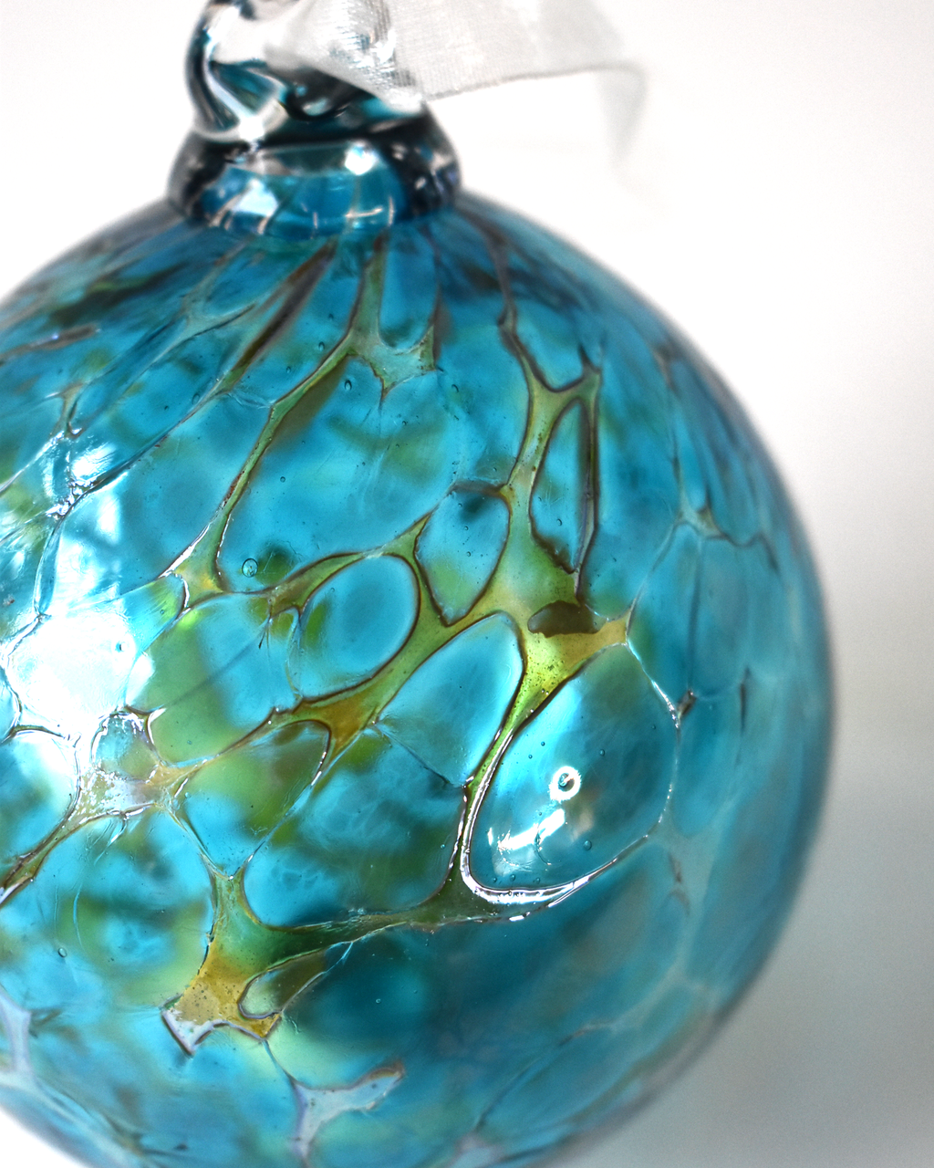 "Aqua Lagoon" Confetti Mouthblown Bauble