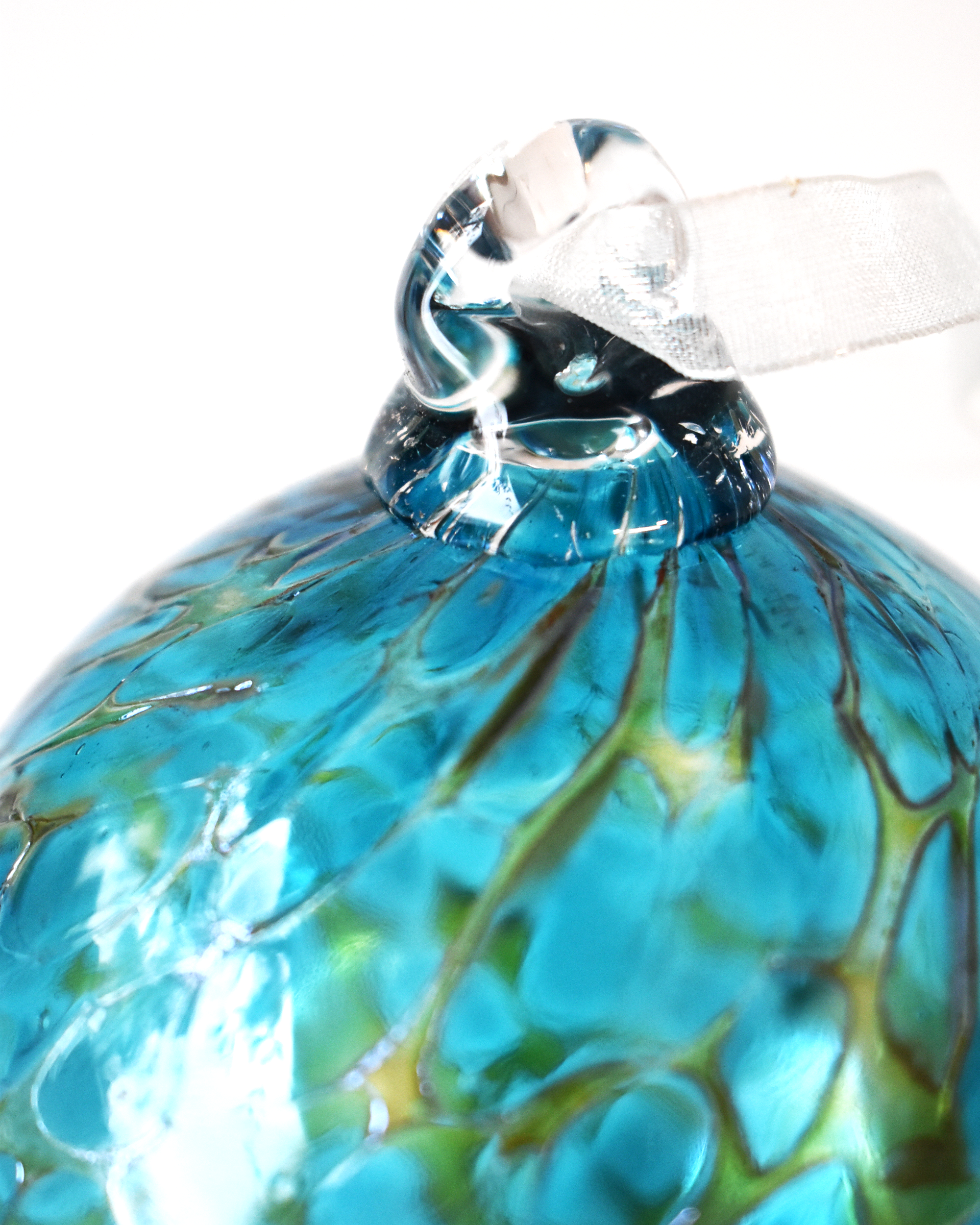 "Aqua Lagoon" Confetti Mouthblown Bauble