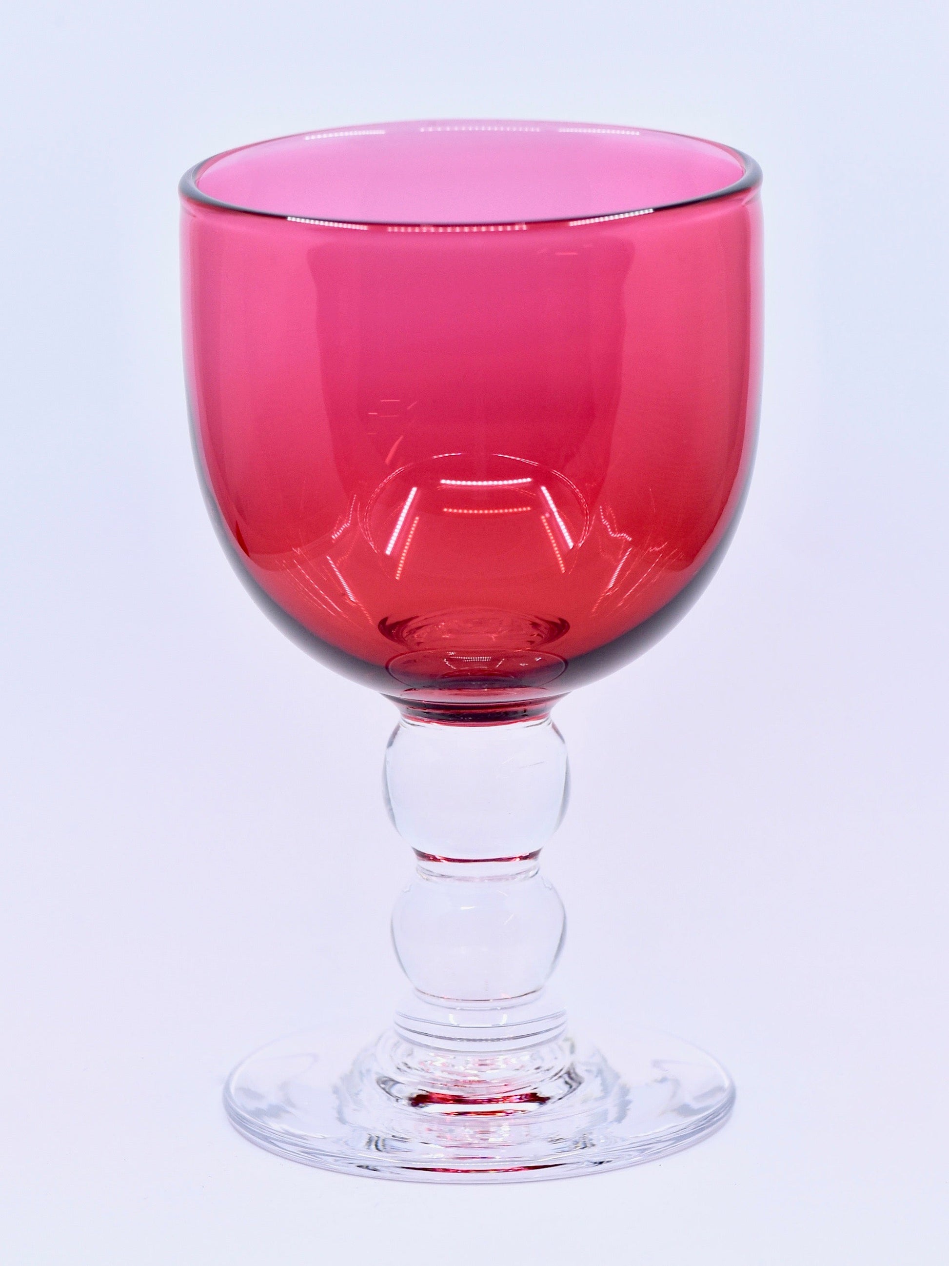 Cranberry Goblet Glass - Corley Studio Shop