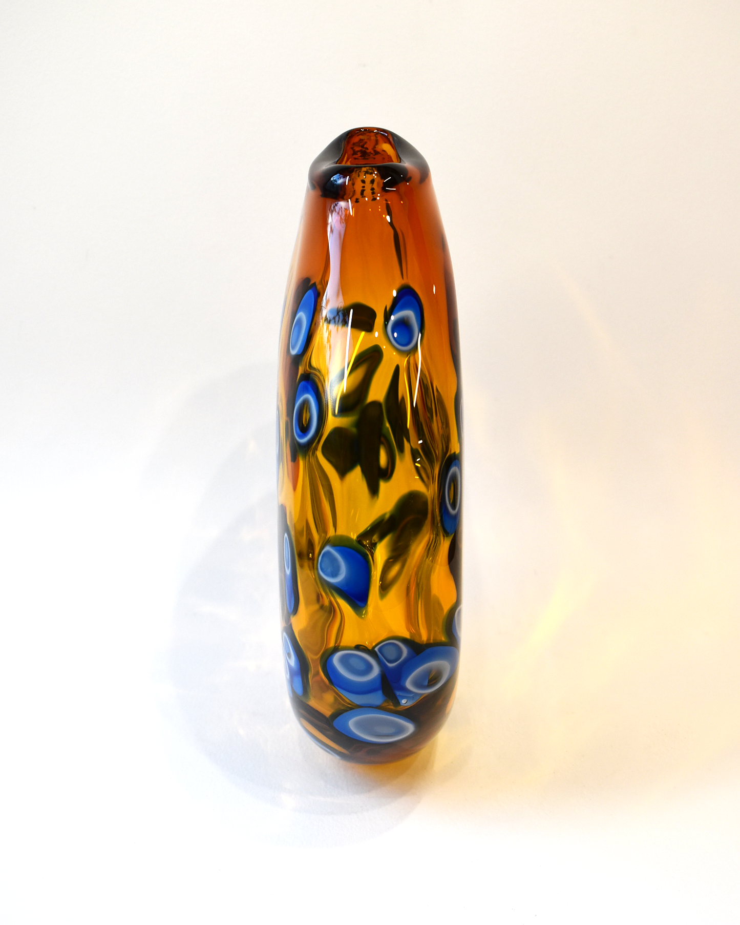 Amber & Blue Hula Vase