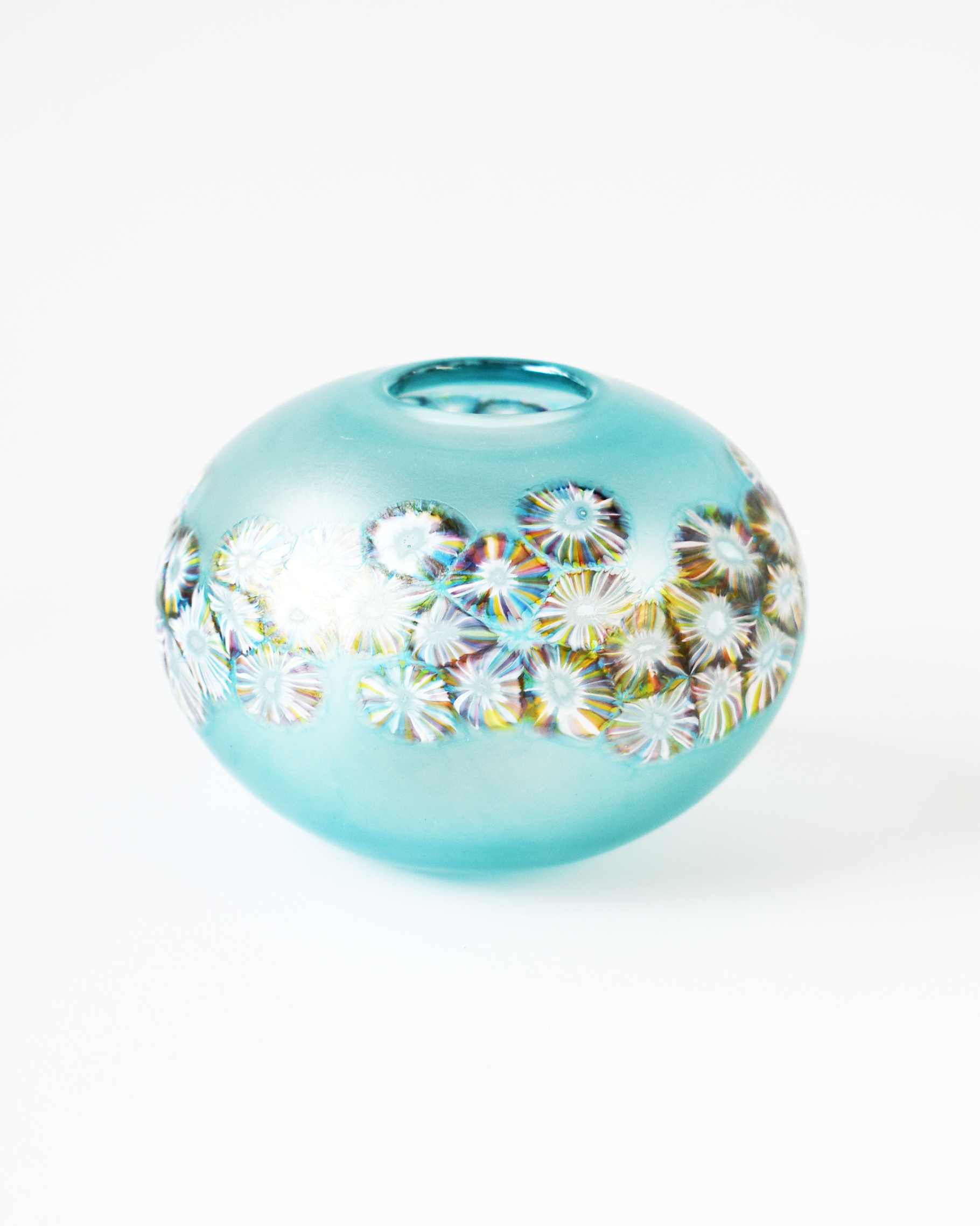 Soft Iridescent Blue Flotsam Sphere Form