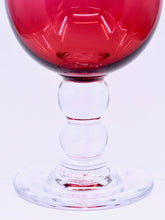 Load image into Gallery viewer, Cranberry Goblet Glass
