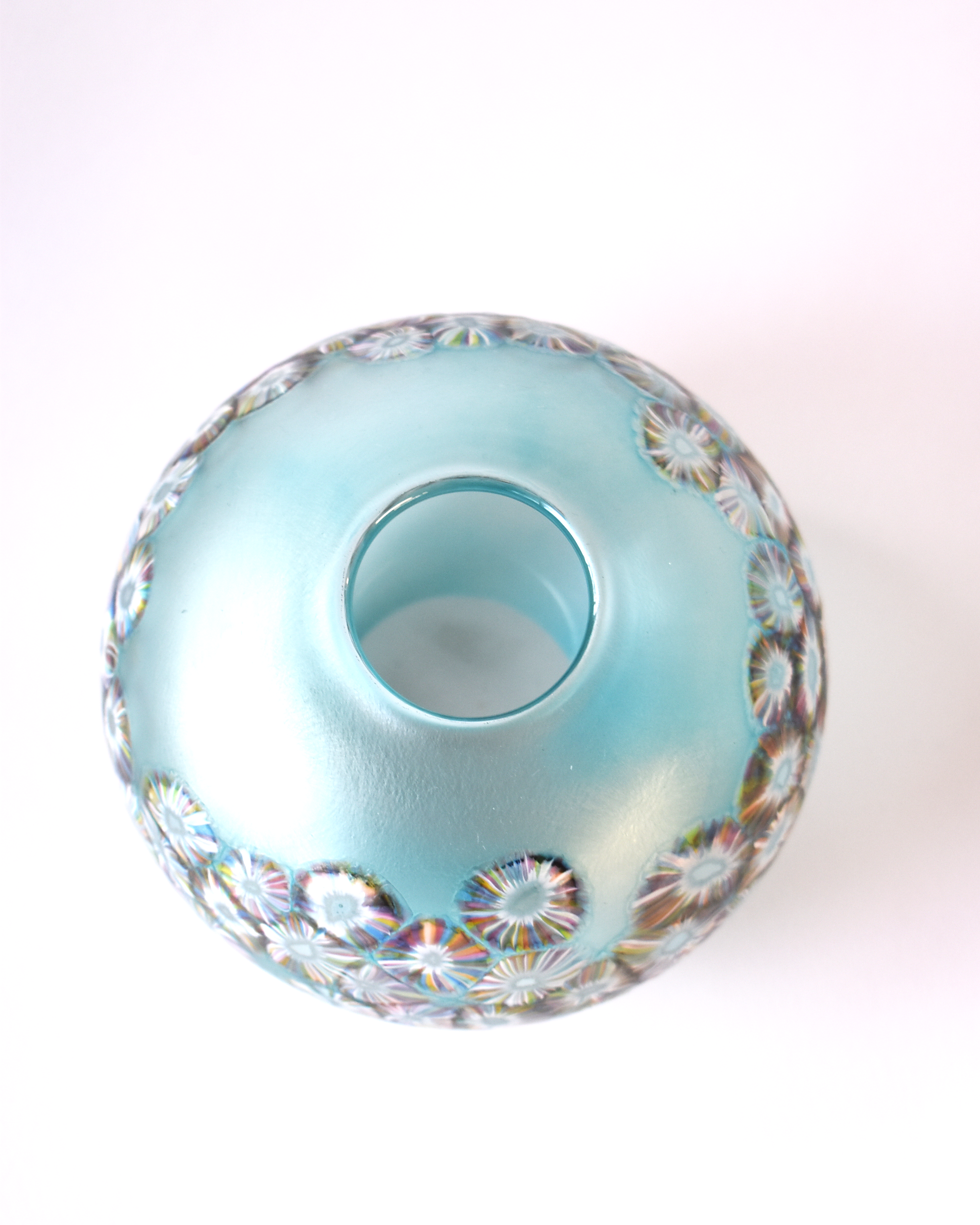 Soft Iridescent Blue Flotsam Sphere Form