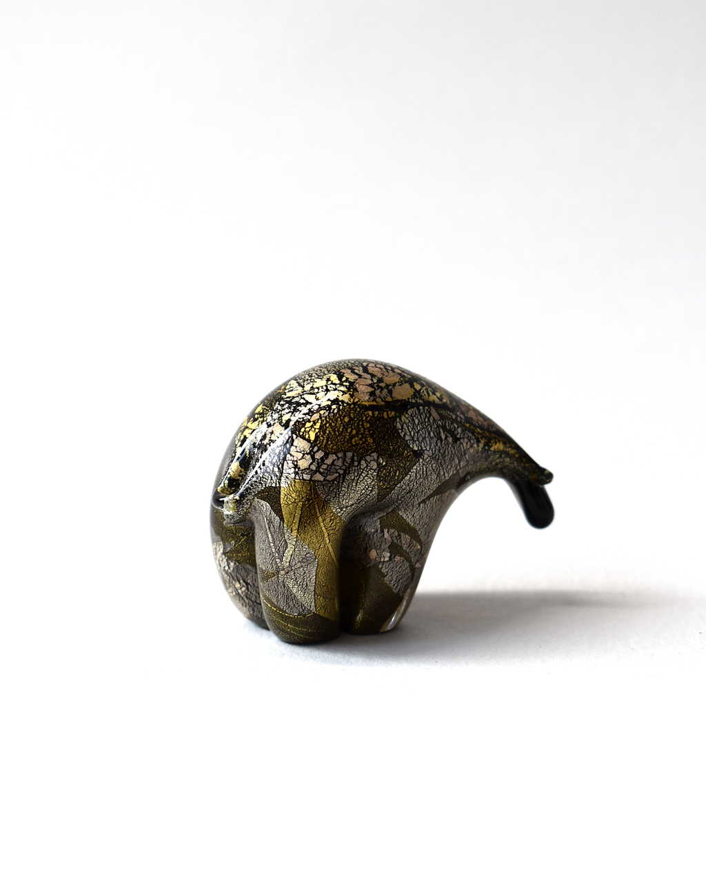 Black Gold & Silver Leaf Polar Bear