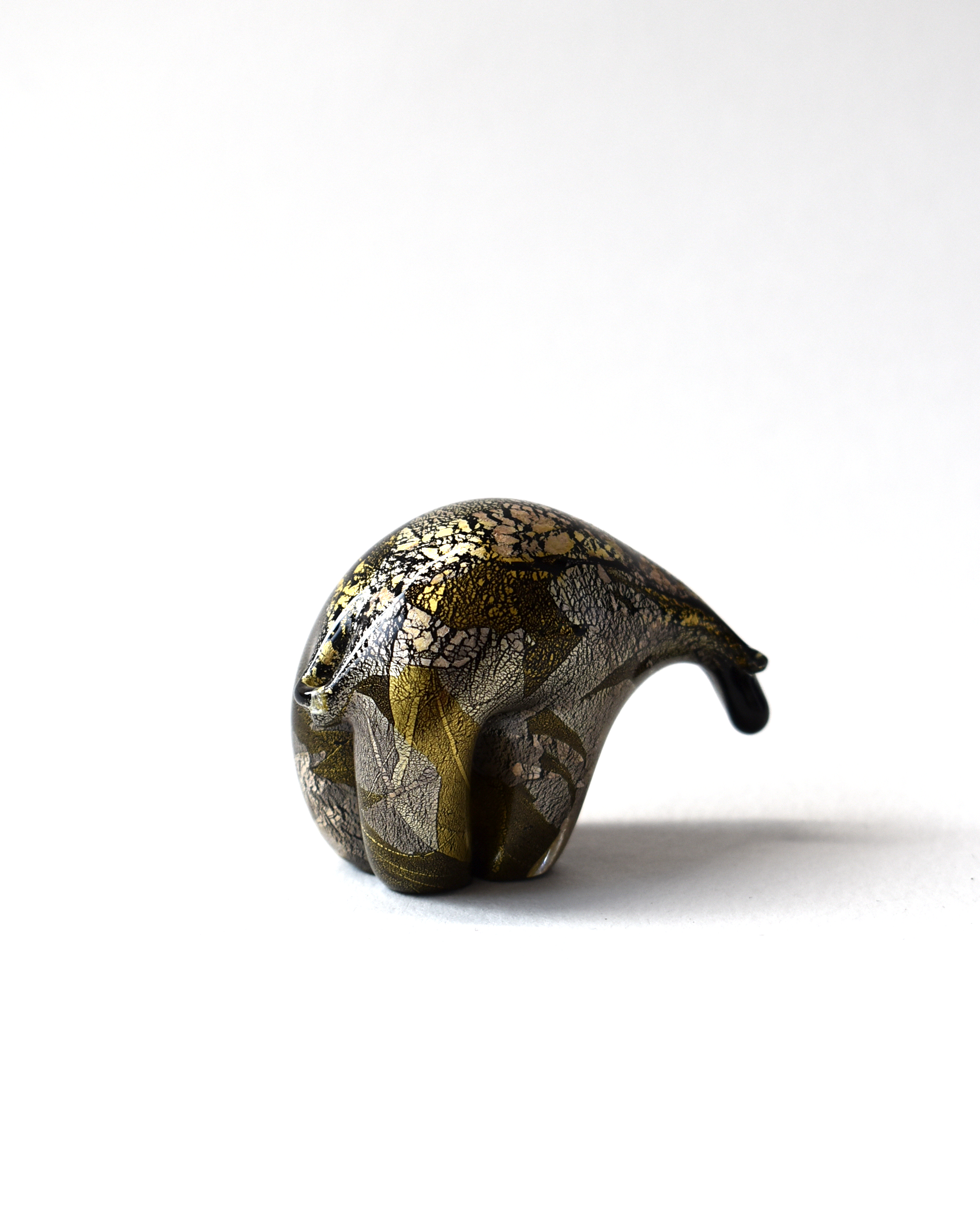 Black Gold & Silver Leaf Polar Bear