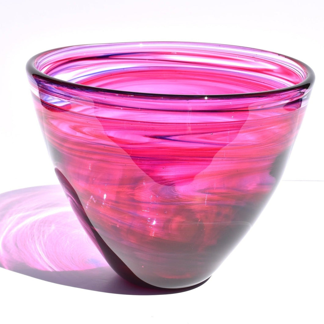 Shocking Pink Glass Bowl