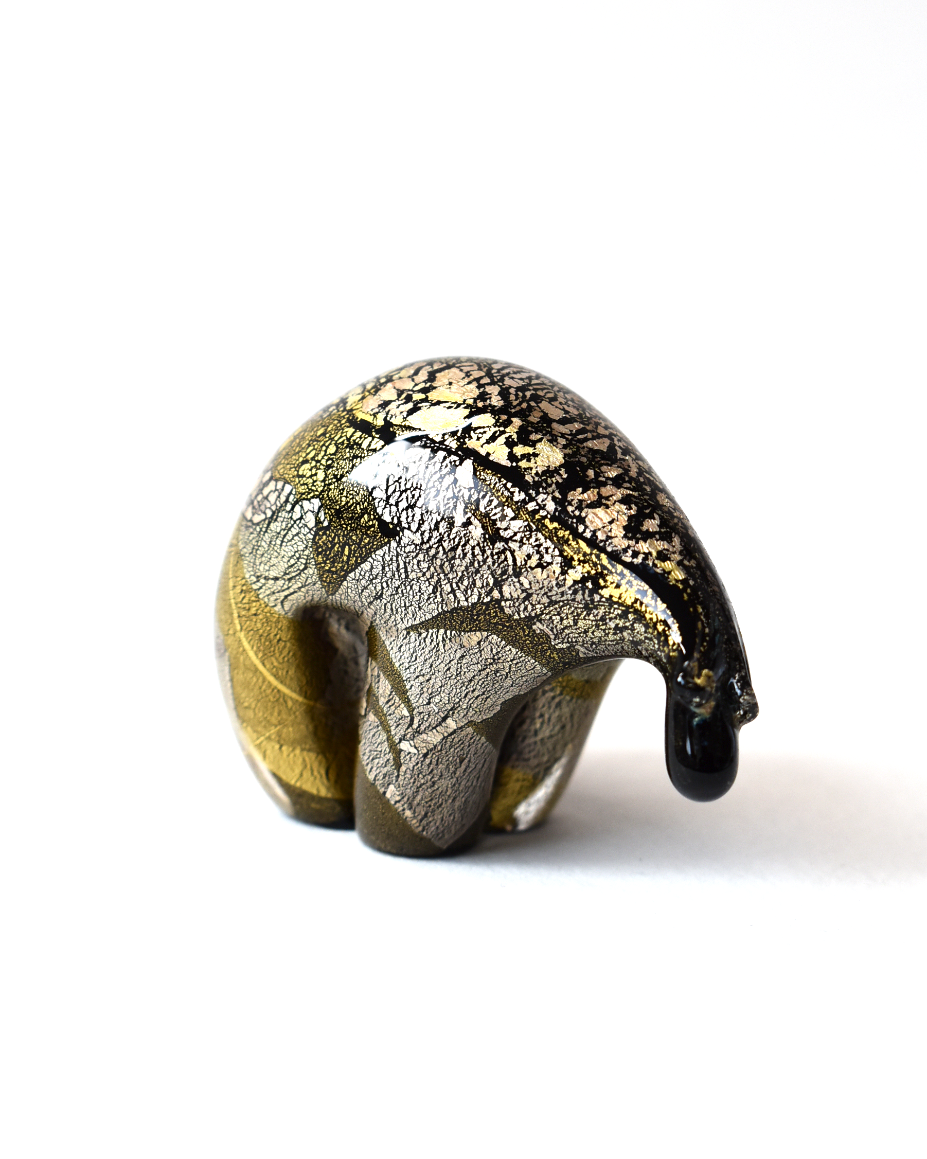 Black Gold & Silver Leaf Polar Bear