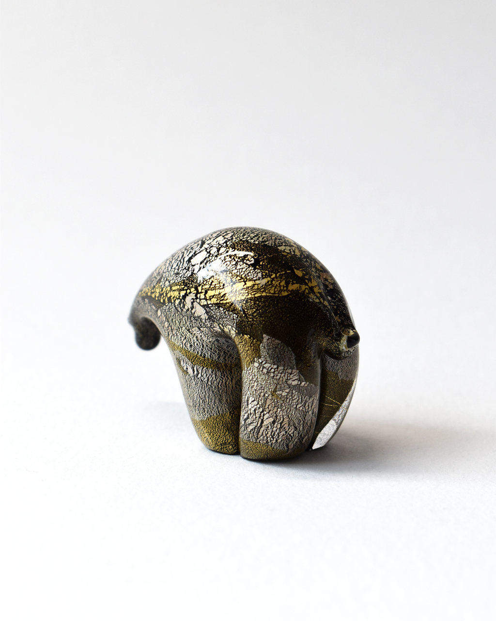 Black Gold & Silver Leaf Polar Bear