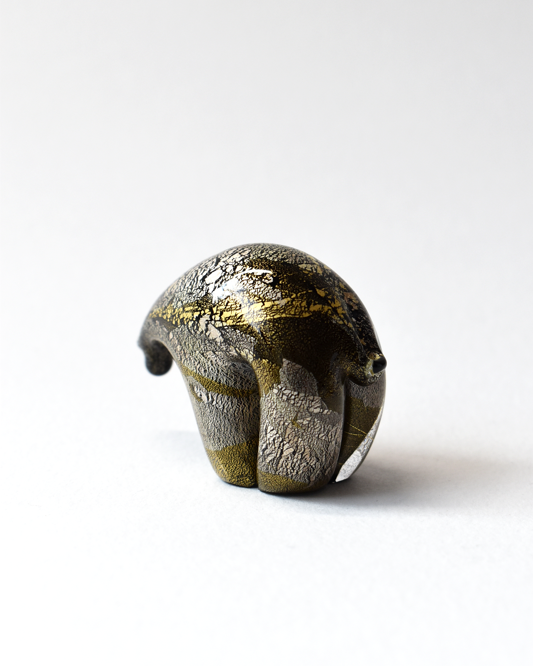 Black Gold & Silver Leaf Polar Bear