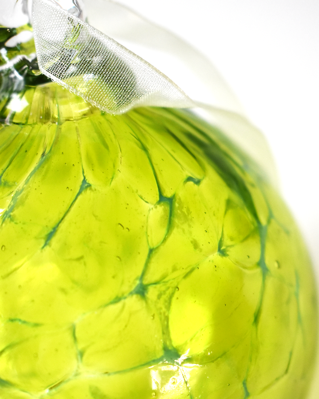 "Luminous Lime" Confetti Mouthblown Bauble