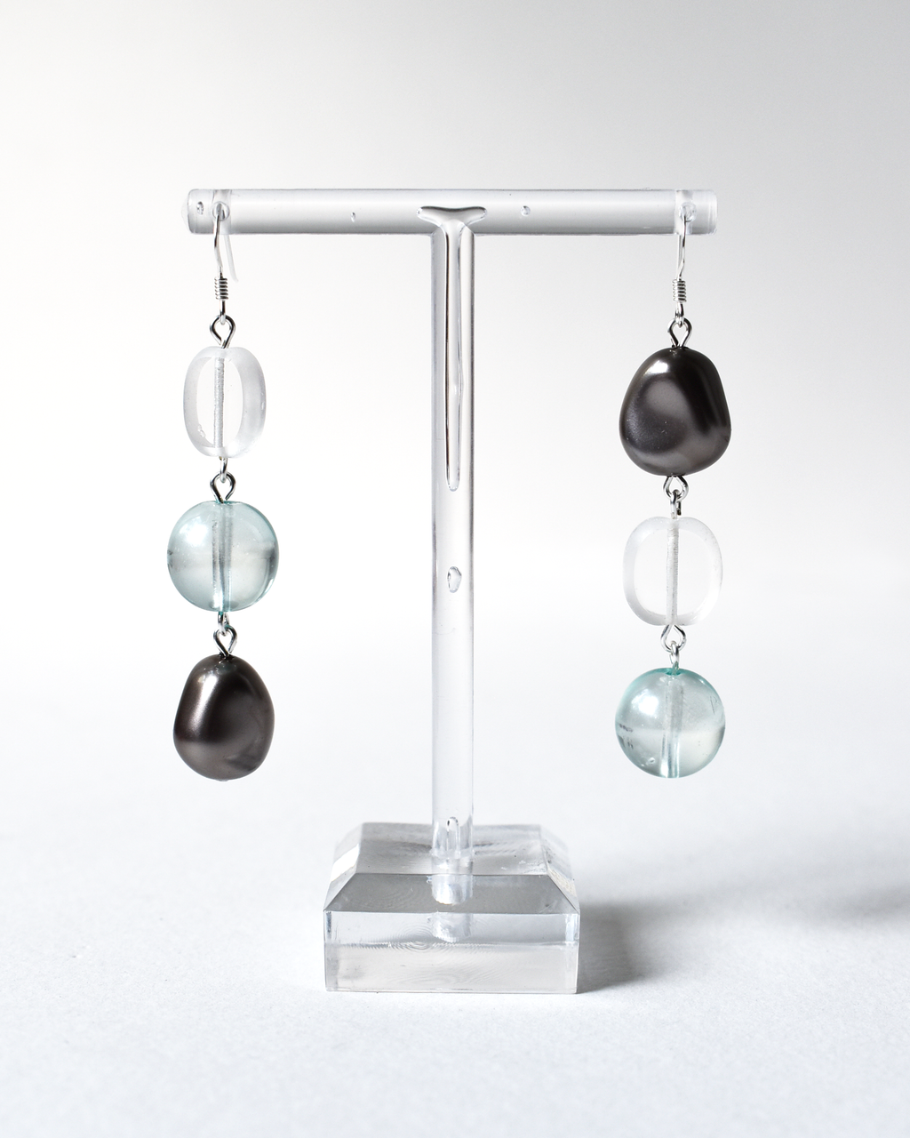 Soft Blue Pearl Drop Earrings