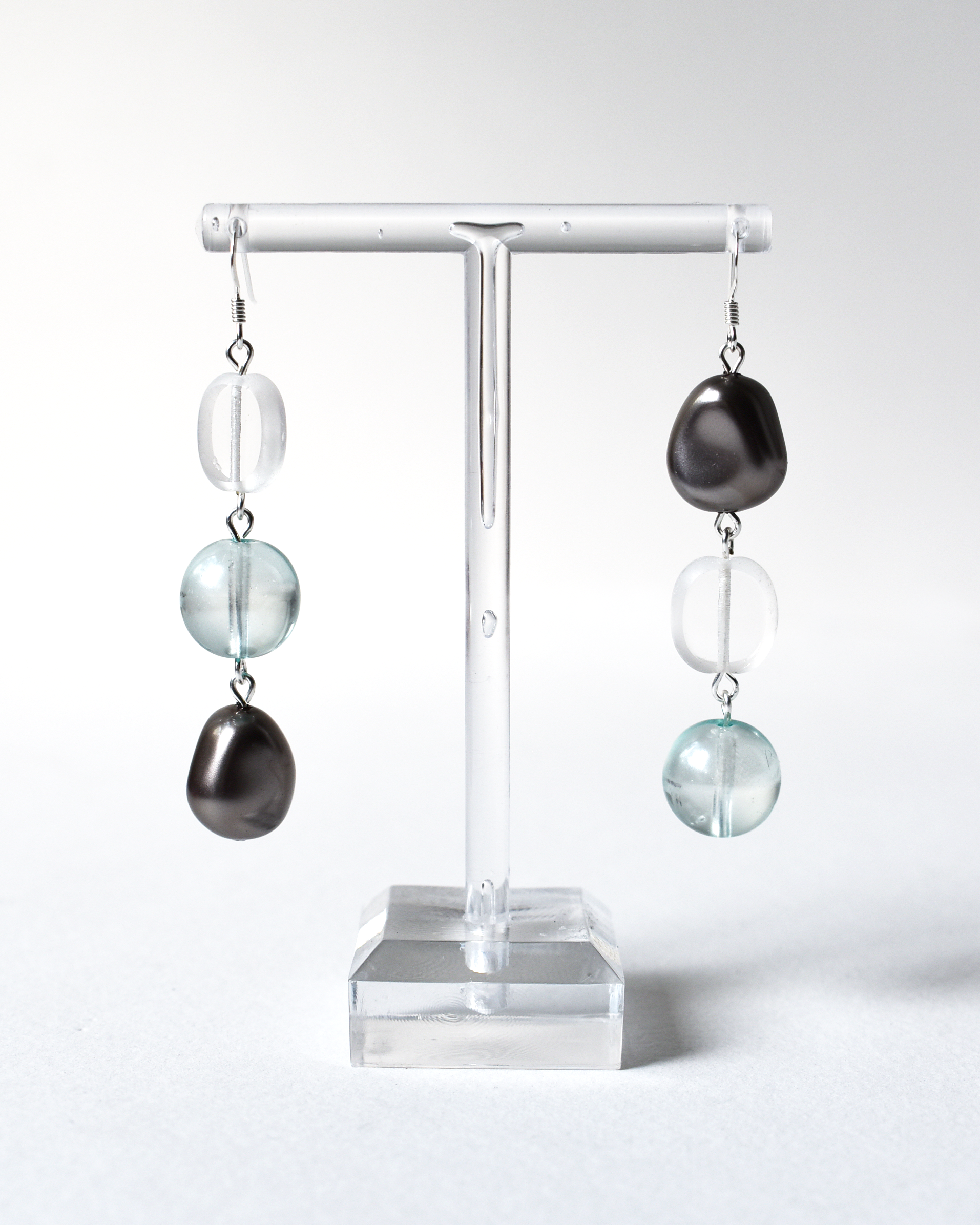 Soft Blue Pearl Drop Earrings