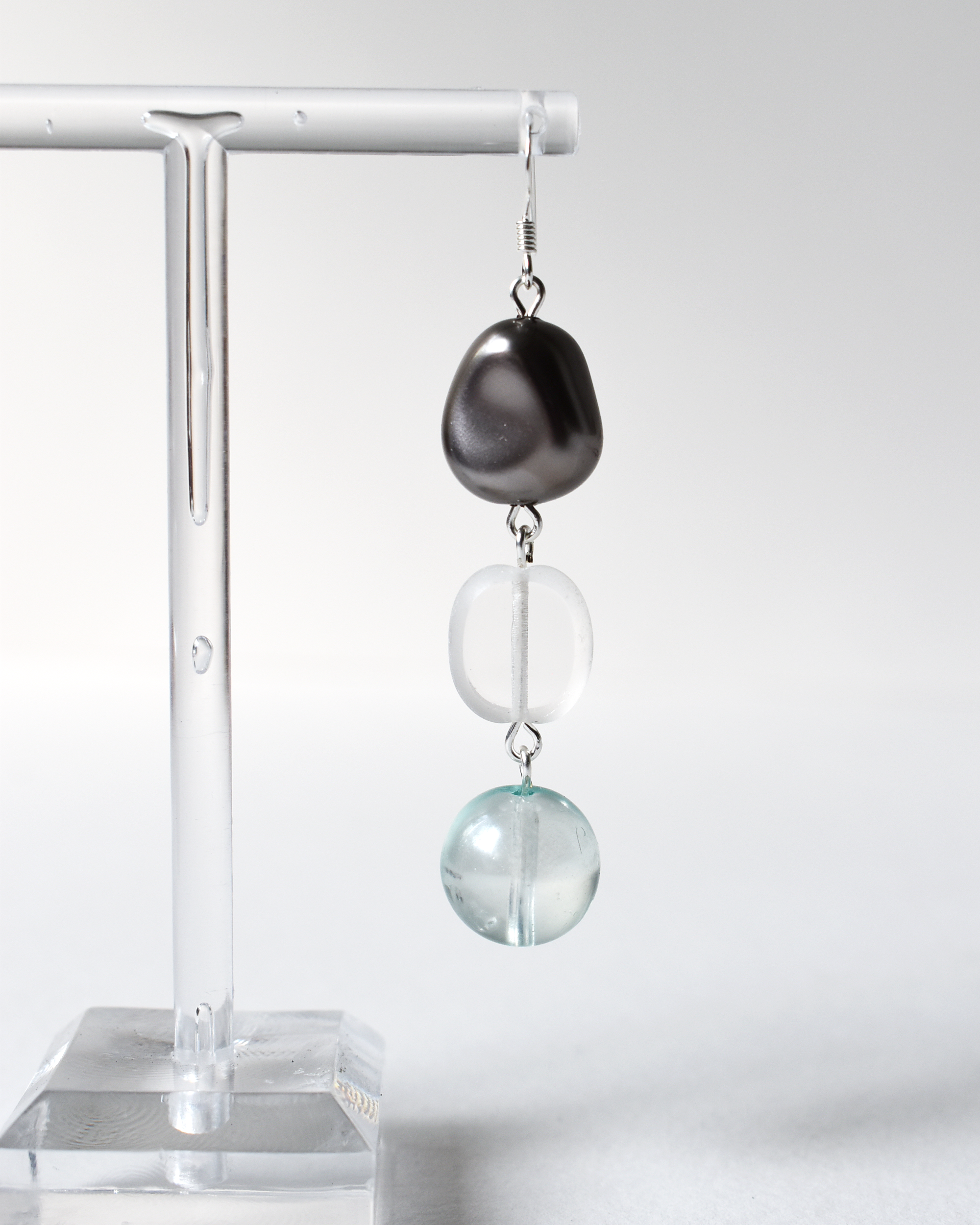 Soft Blue Pearl Drop Earrings