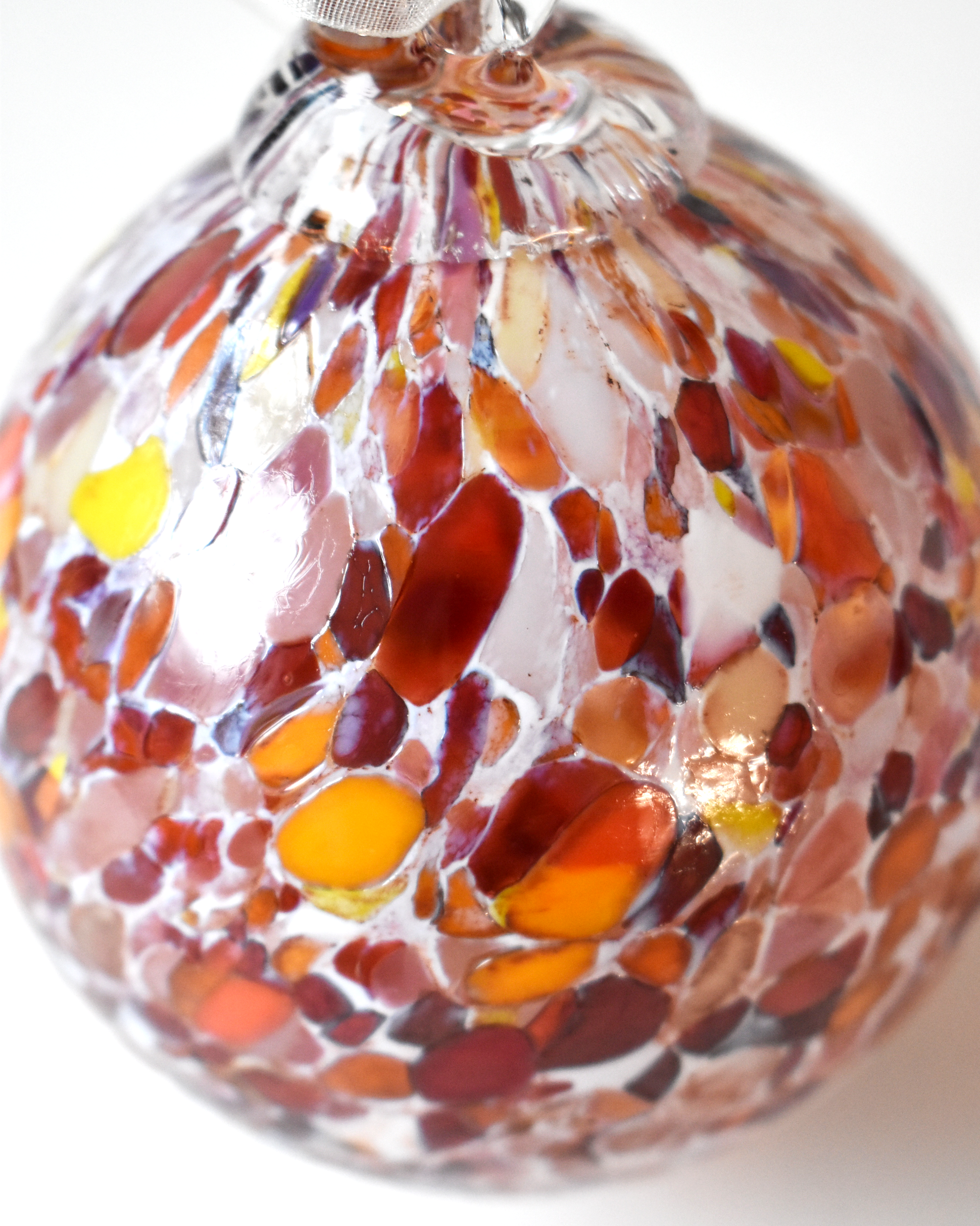 Autumn Tones "Gaudi" Confetti Mouthblown Bauble