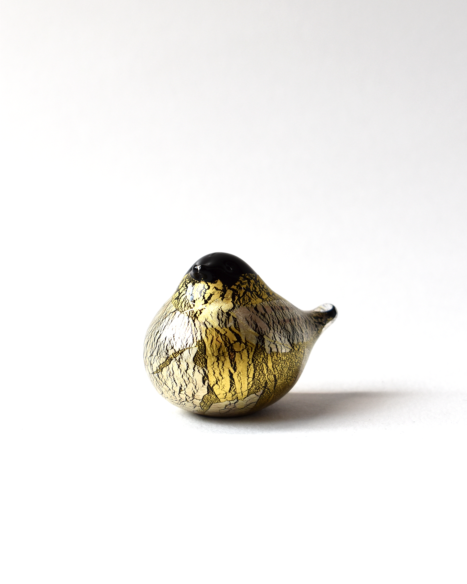 Black Gold & Silver Leaf Nesting Bird