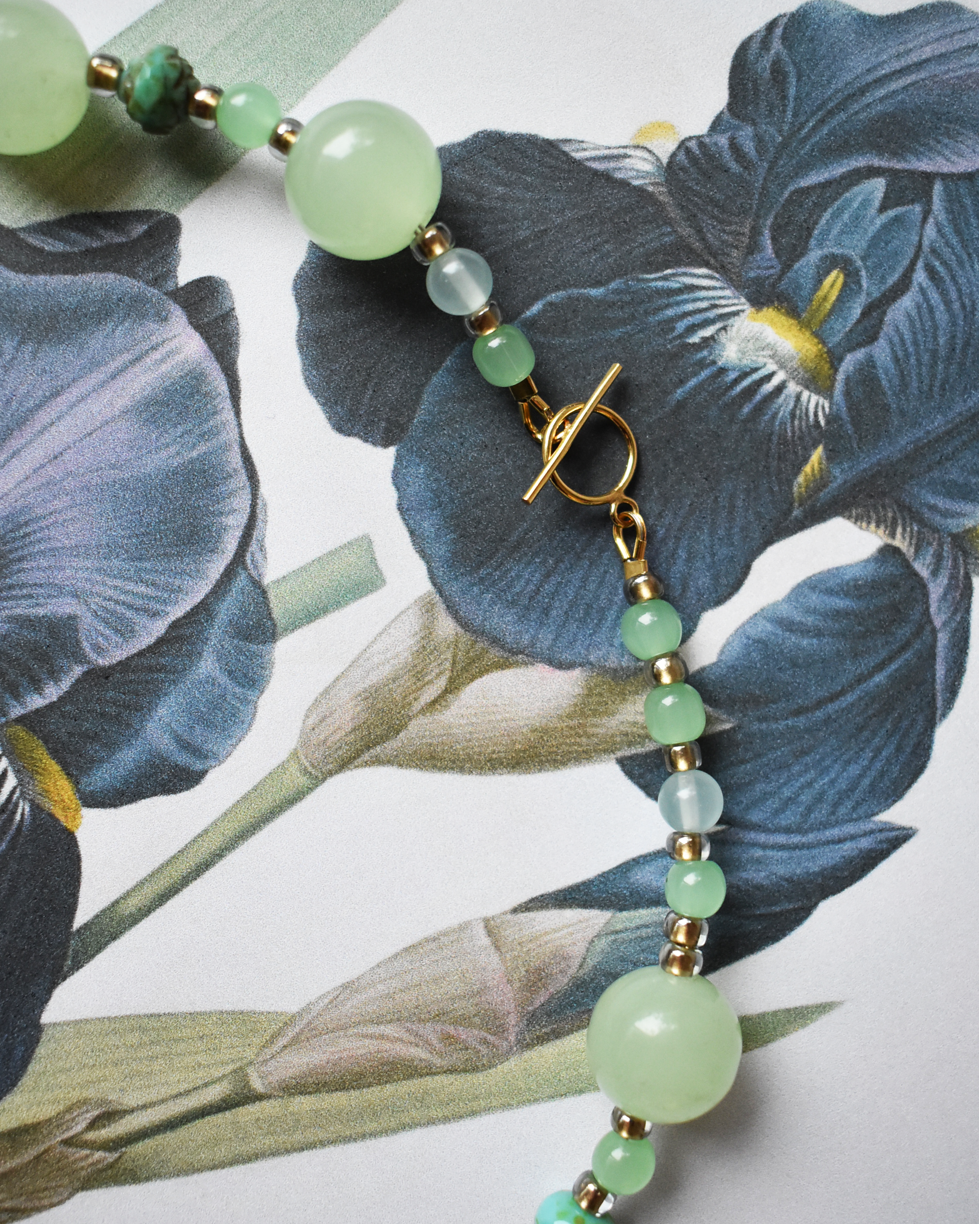 'Woodland Owl' Mother of Pearl Bead Necklace