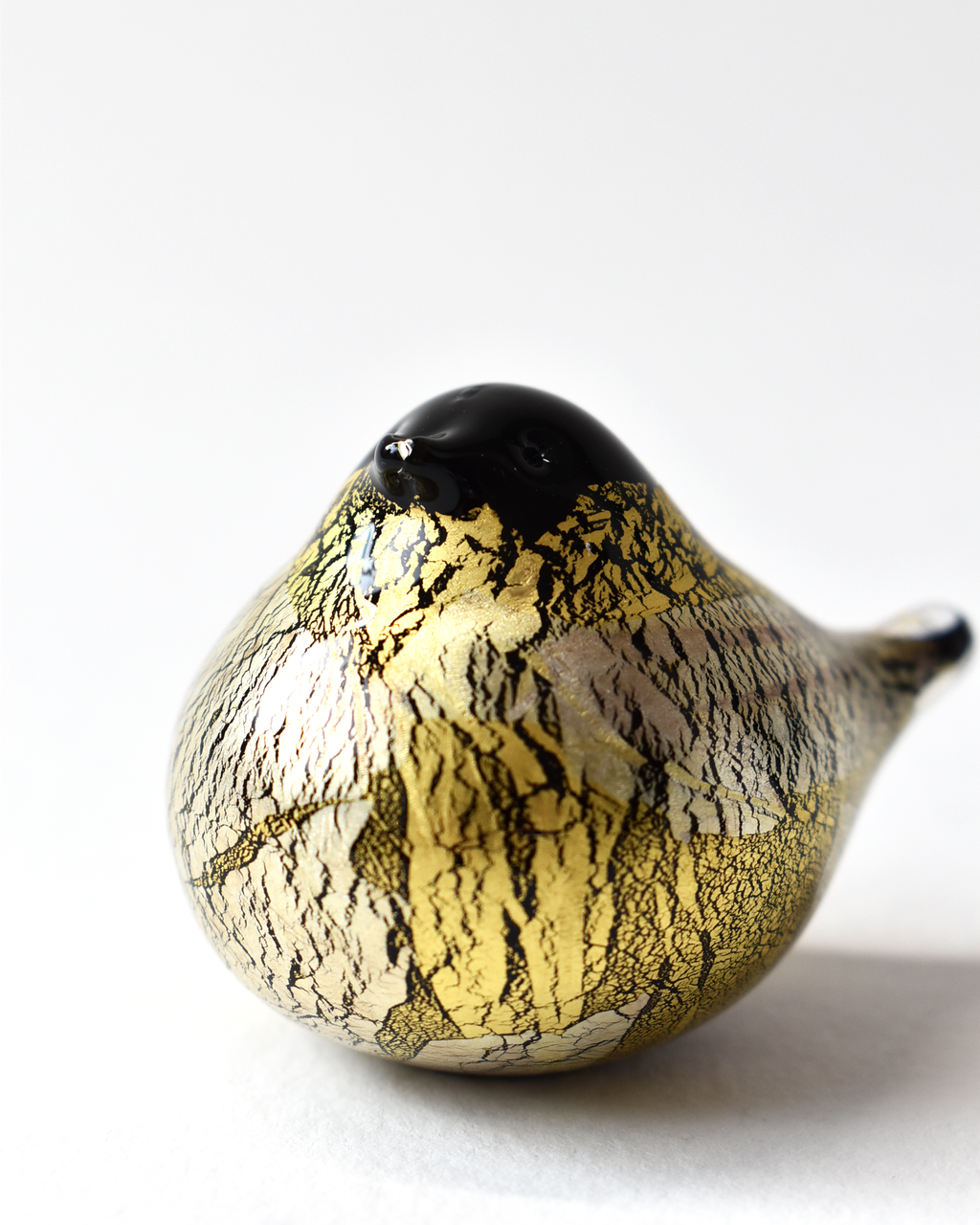 Black Gold & Silver Leaf Nesting Bird