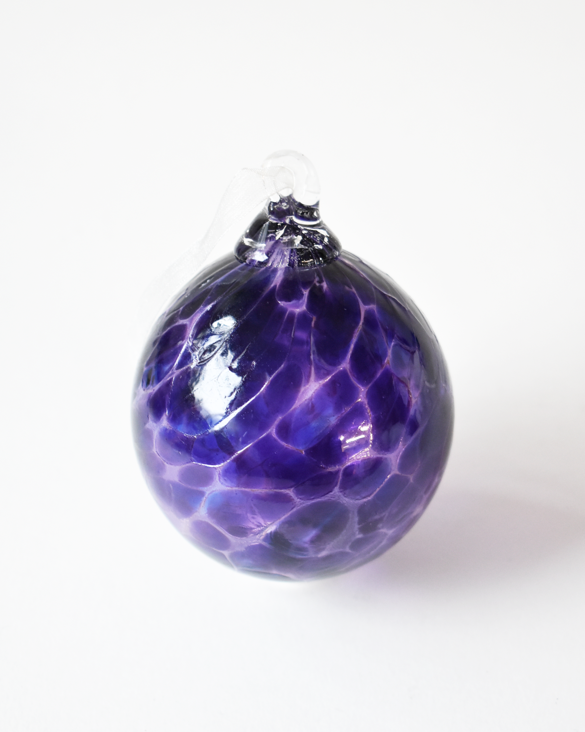 Rich Purple Confetti Mouthblown Bauble