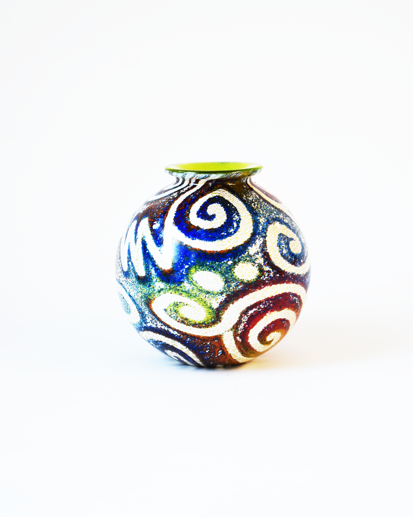 Bohemian Gold Leaf Round Vase