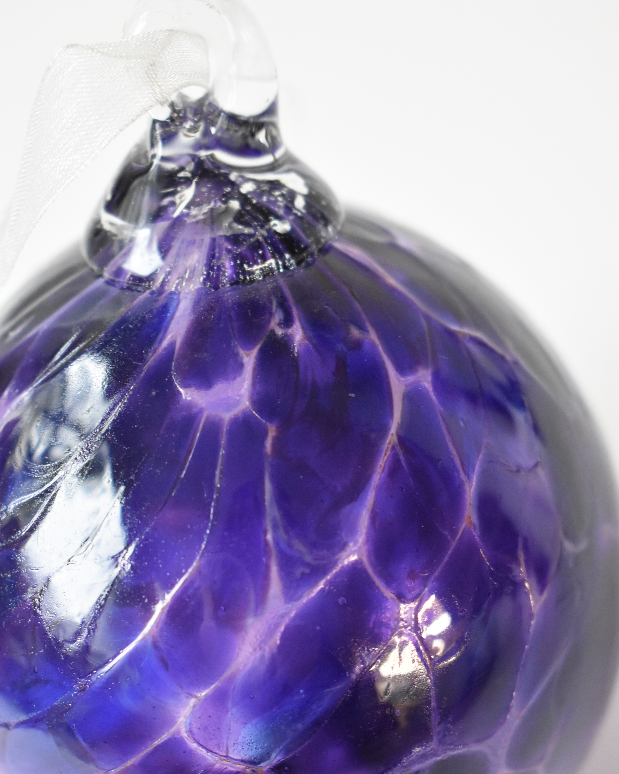 Rich Purple Confetti Mouthblown Bauble