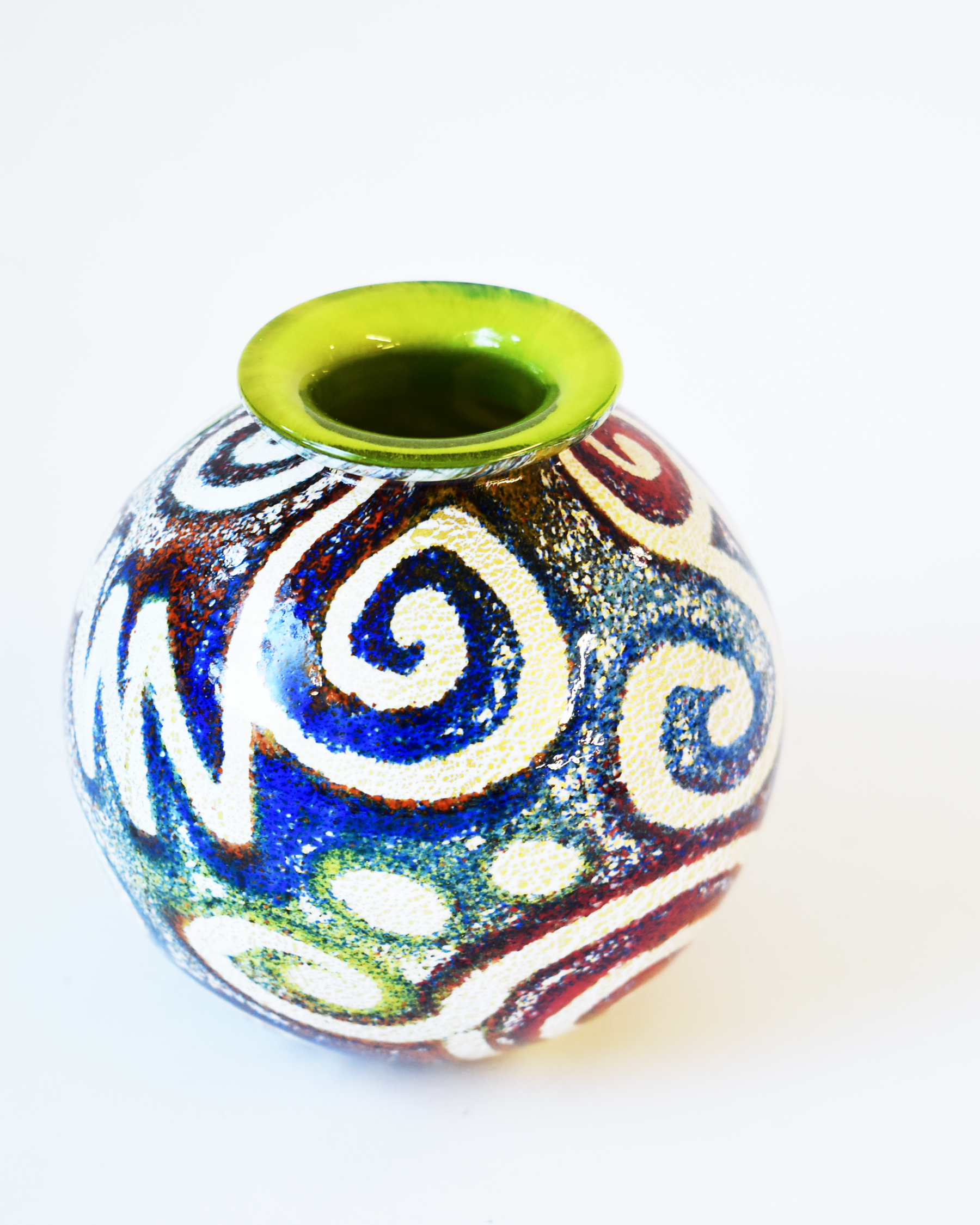 Bohemian Gold Leaf Round Vase