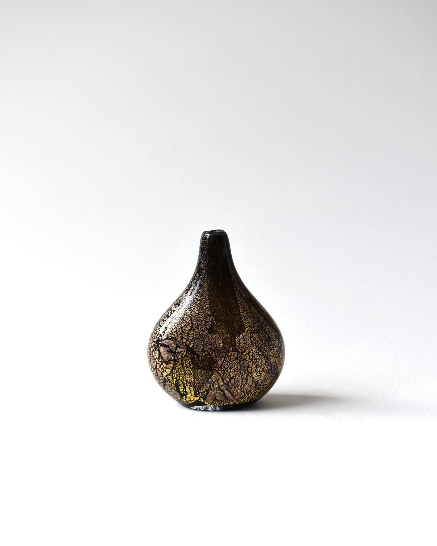 Black, Gold & Silver Miniature Azurene Vase