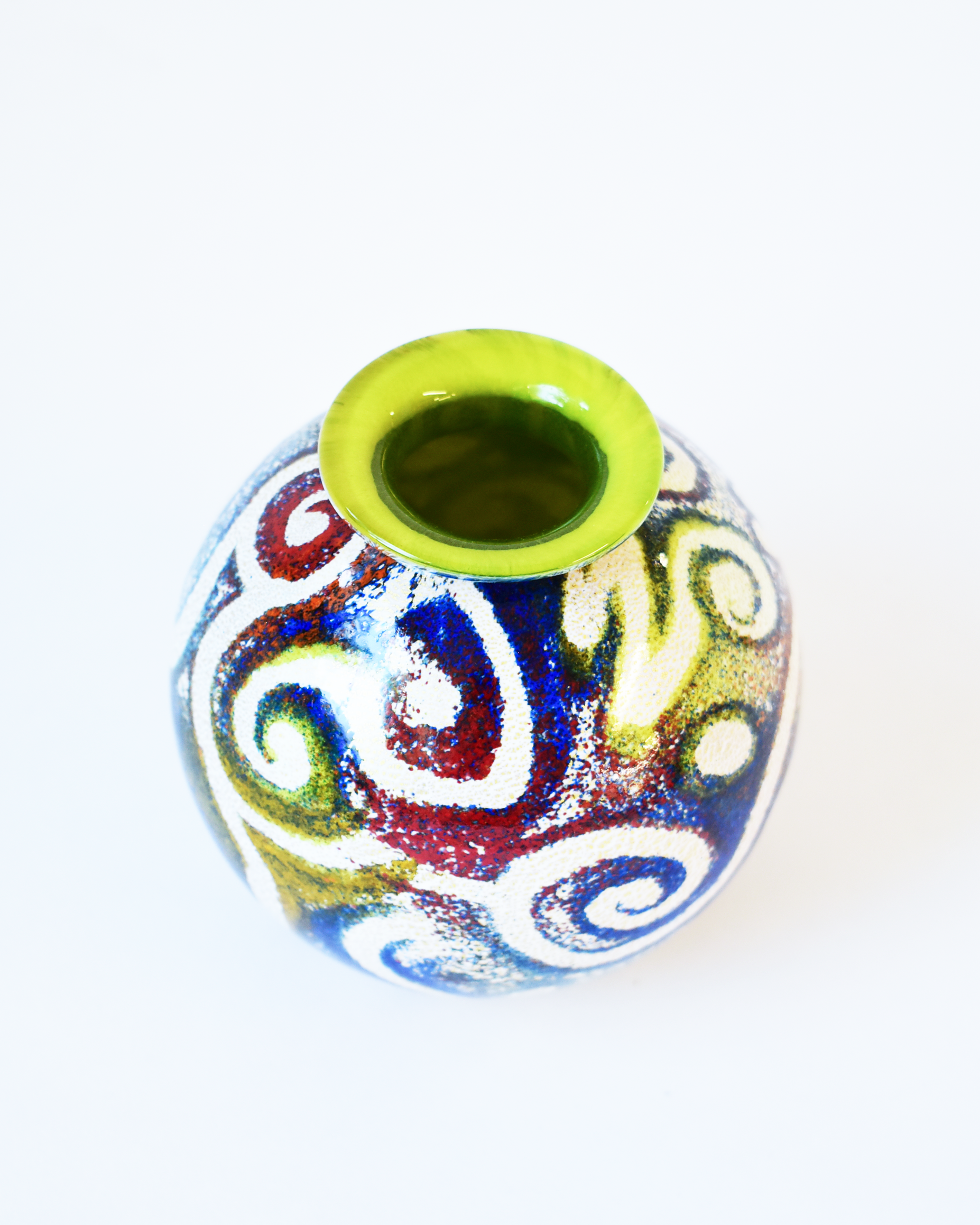 Bohemian Gold Leaf Round Vase