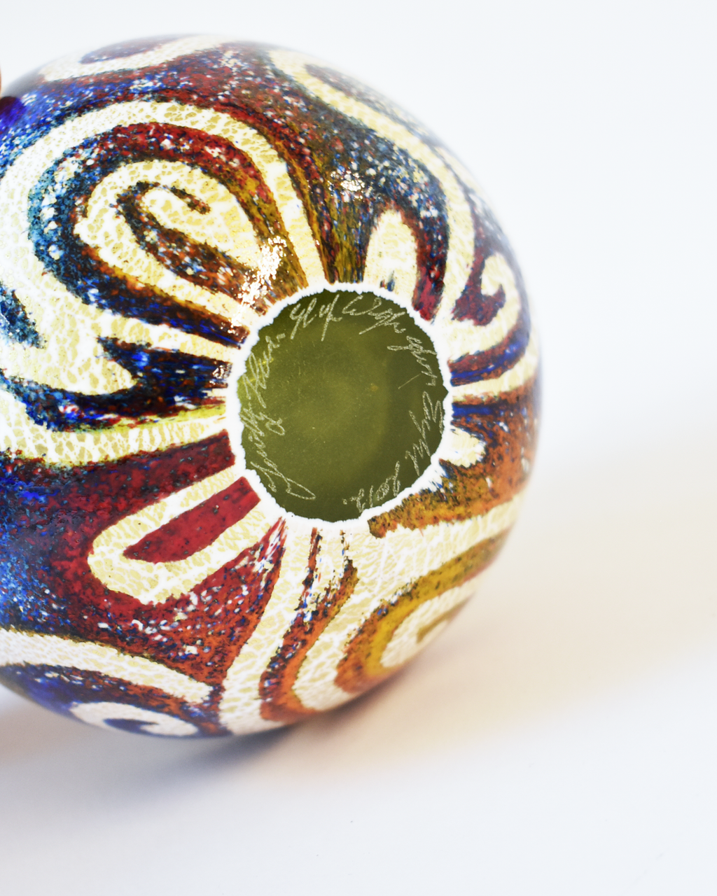 Bohemian Gold Leaf Round Vase