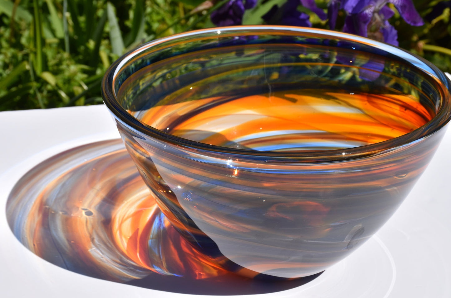 Autumn Tones Glass Bowl - Corley Studio Shop