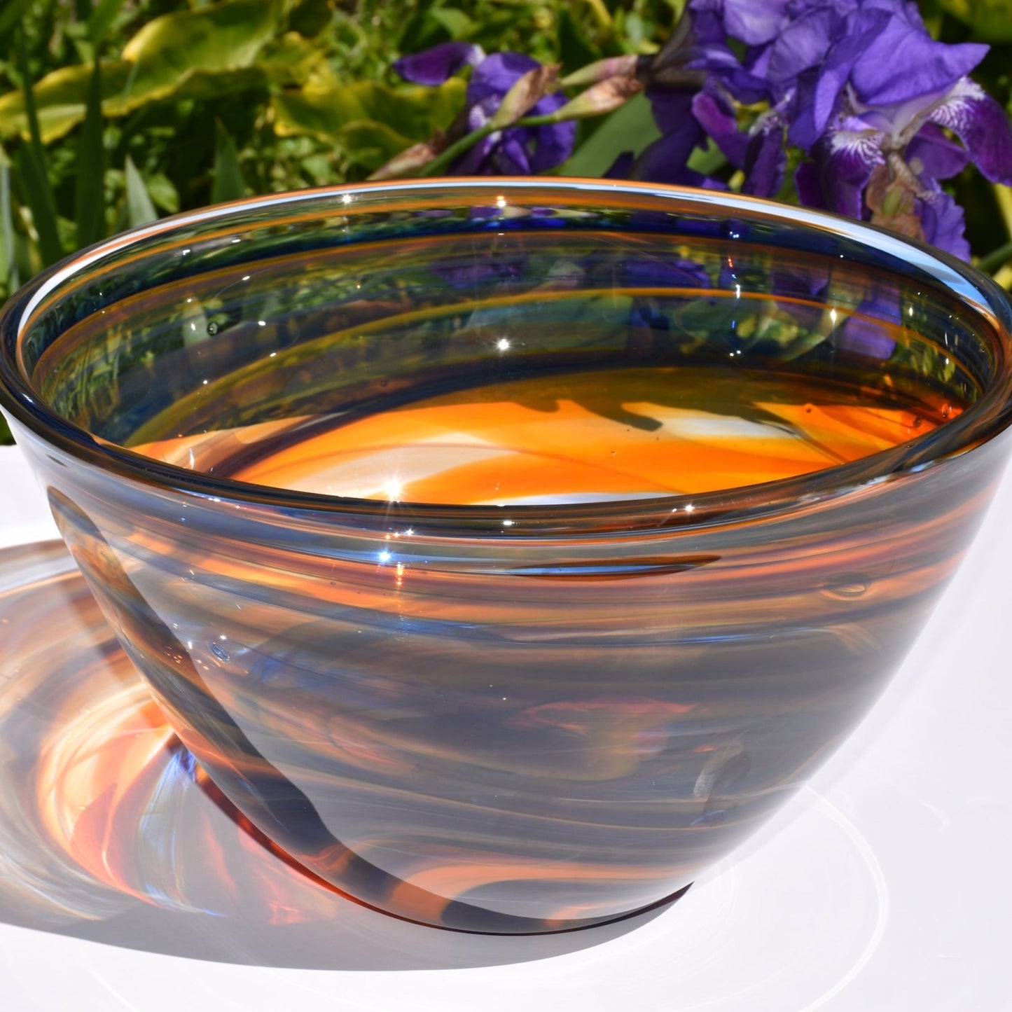 Autumn Tones Glass Bowl - Corley Studio Shop