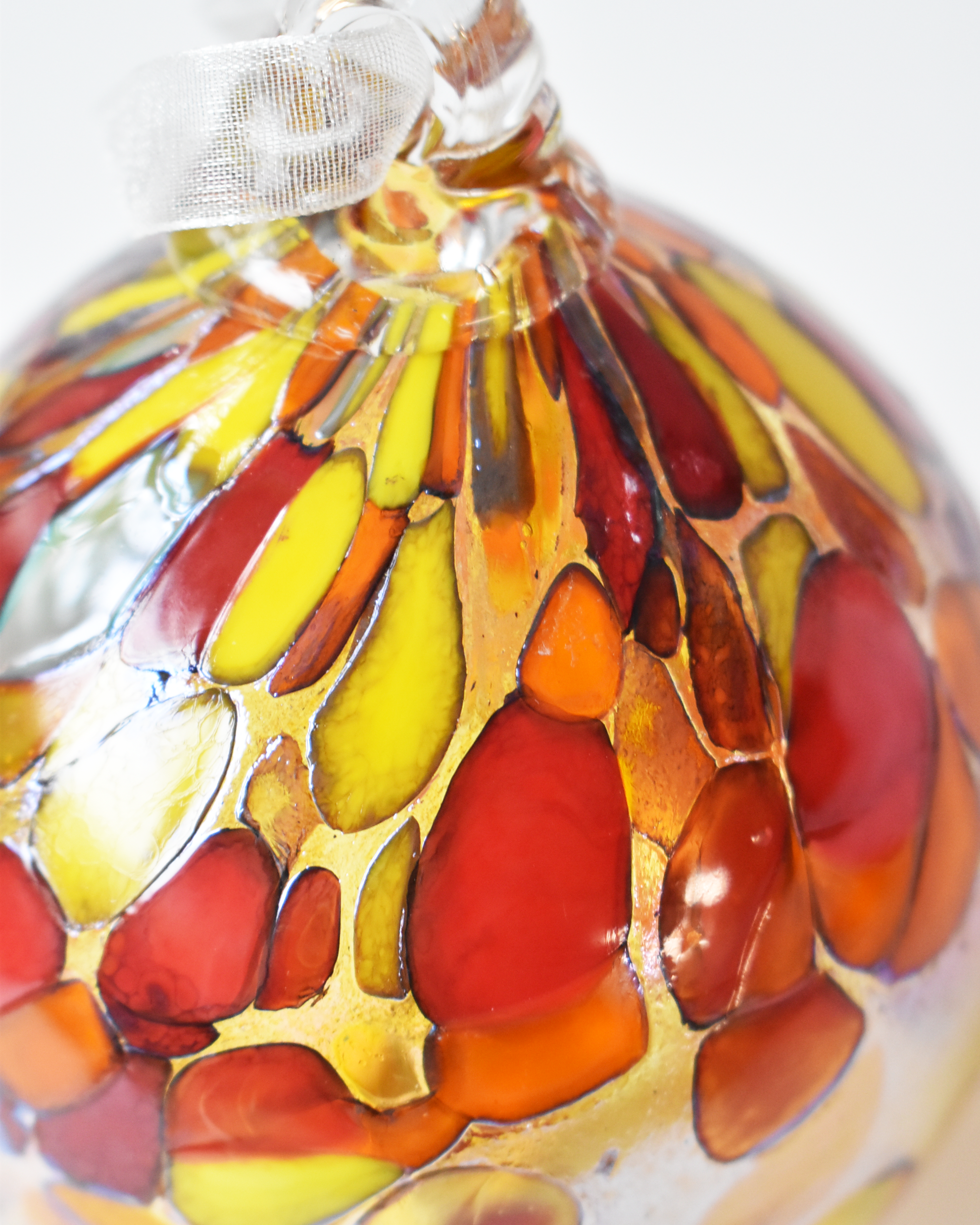 "Ember Glow" Confetti Mouthblown Bauble