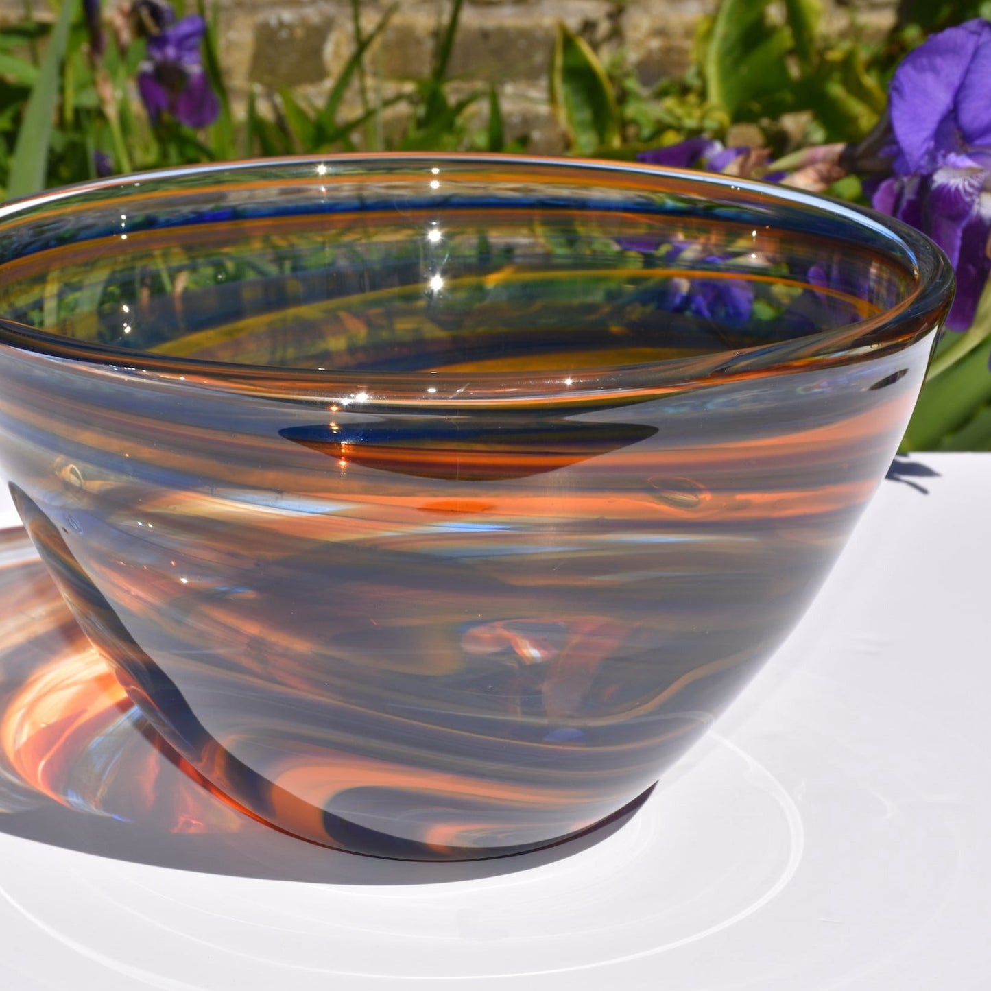 Autumn Tones Glass Bowl - Corley Studio Shop