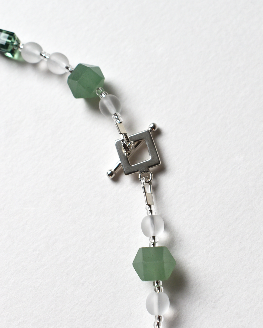 Green Jade Crystal Beaded Necklace