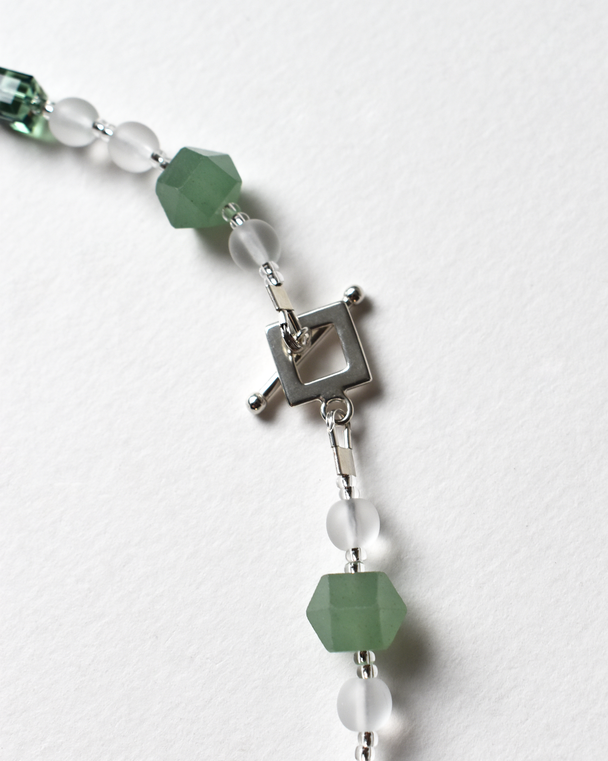 Green Jade Crystal Beaded Necklace