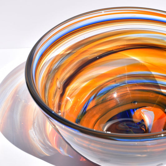 Autumn Tones Glass Bowl - Corley Studio Shop