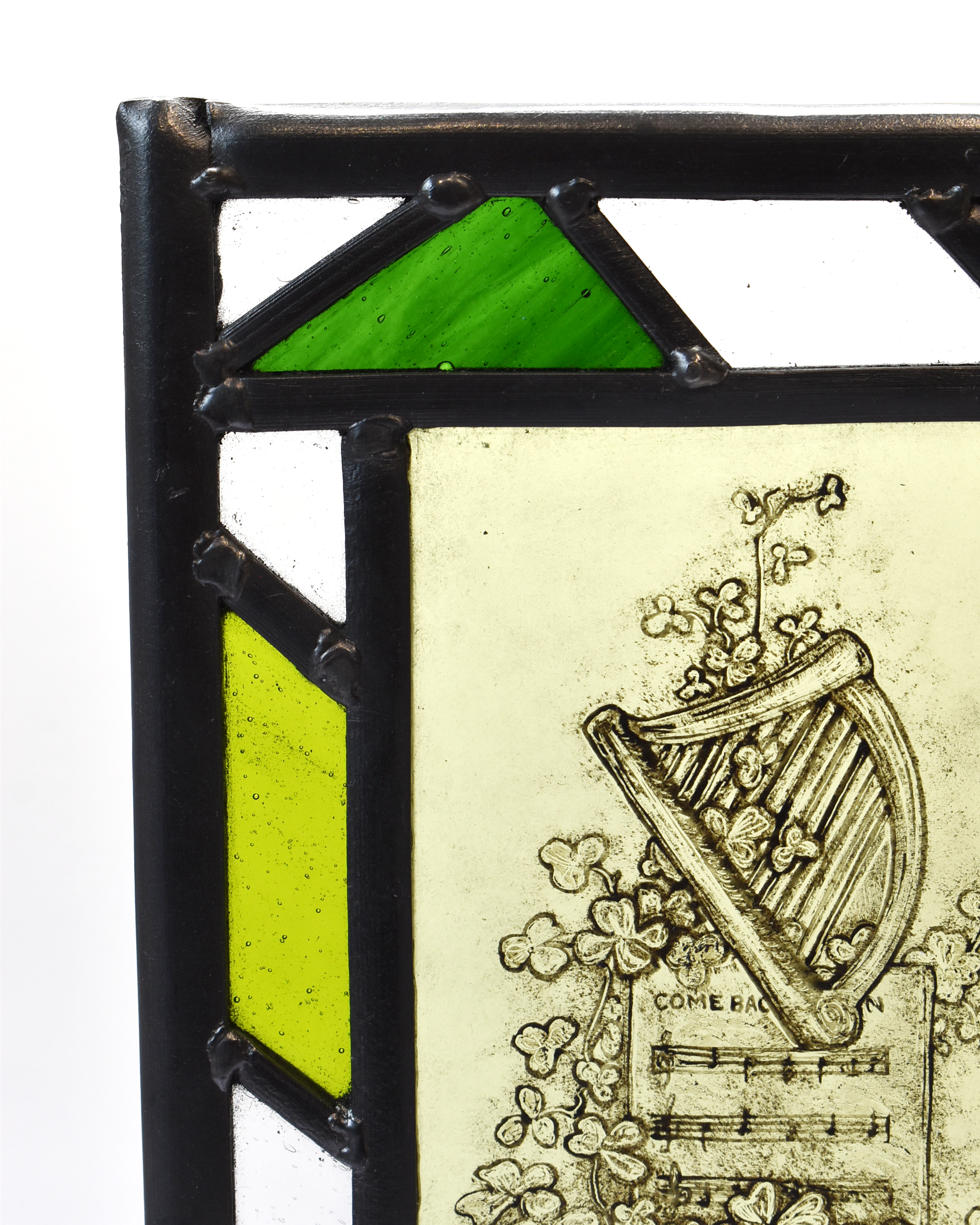 'Celtic Harp' - Stained Glass Panel