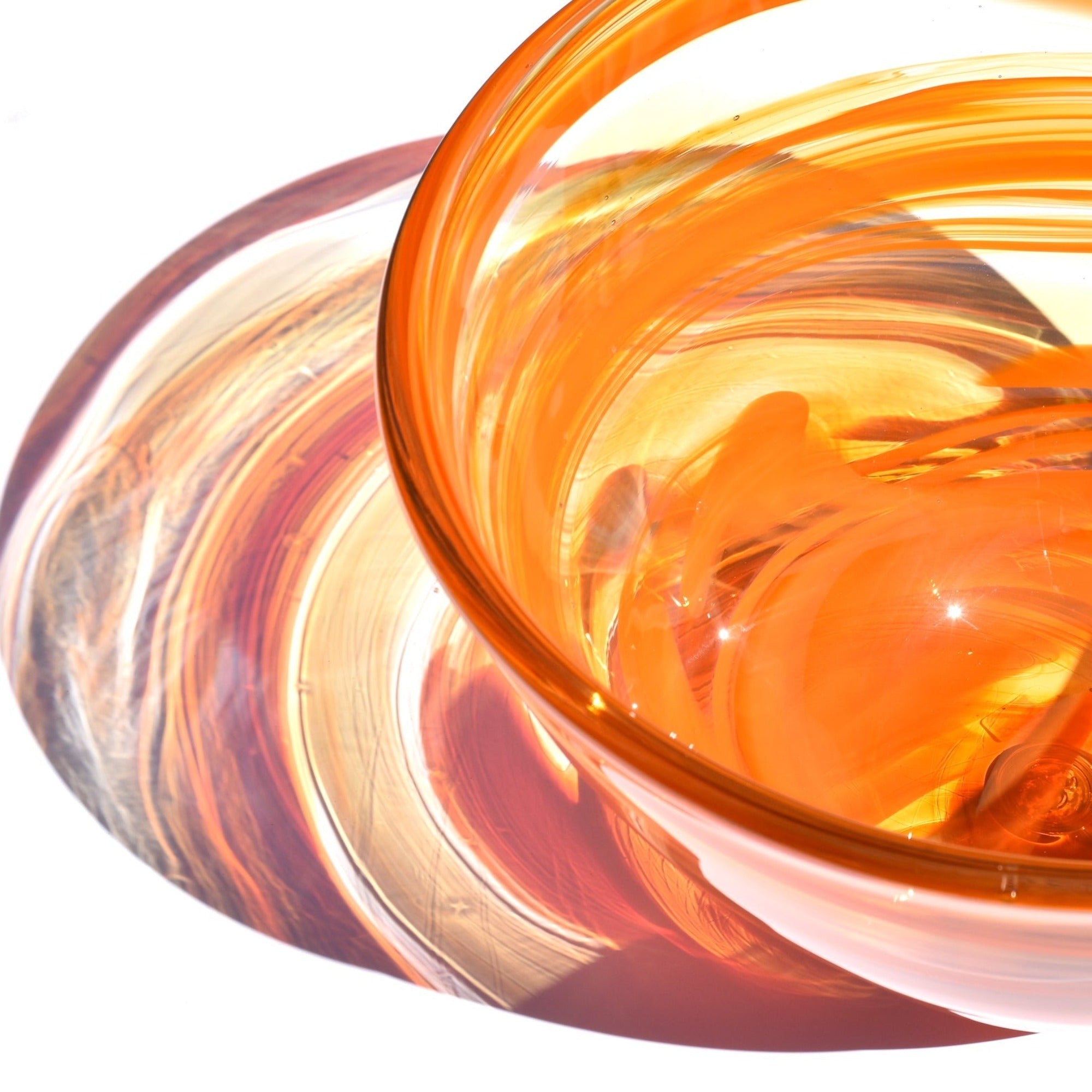 Vibrant Orange Glass Bowl - Corley Studio Shop