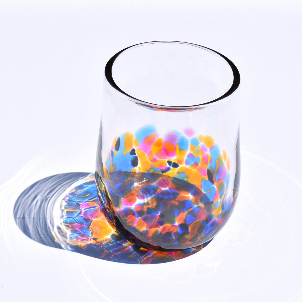 Amber, Blue and Cranberry Spotty Tumbler - Corley Studio Shop