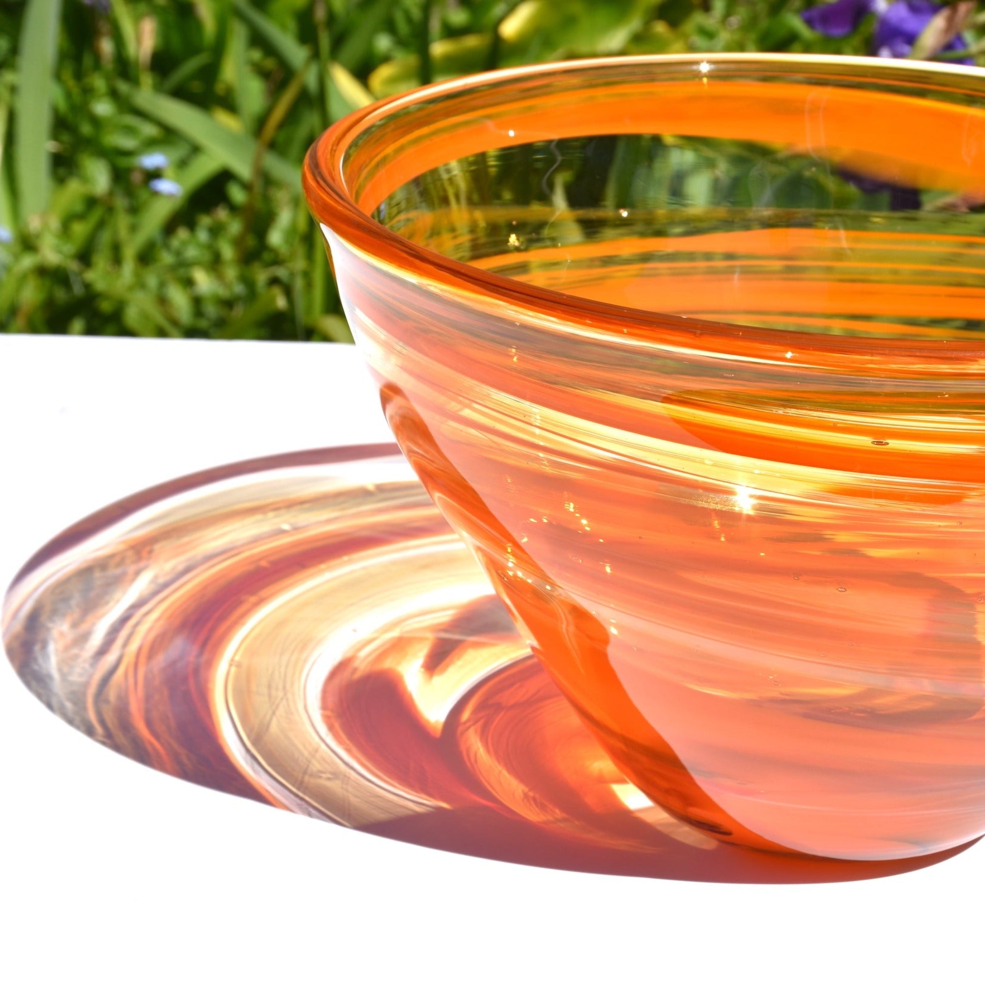 Vibrant Orange Glass Bowl - Corley Studio Shop
