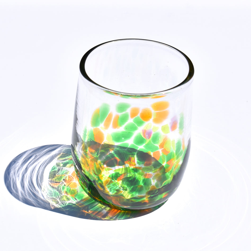 Amber and Green Spotty Tumbler - Corley Studio Shop